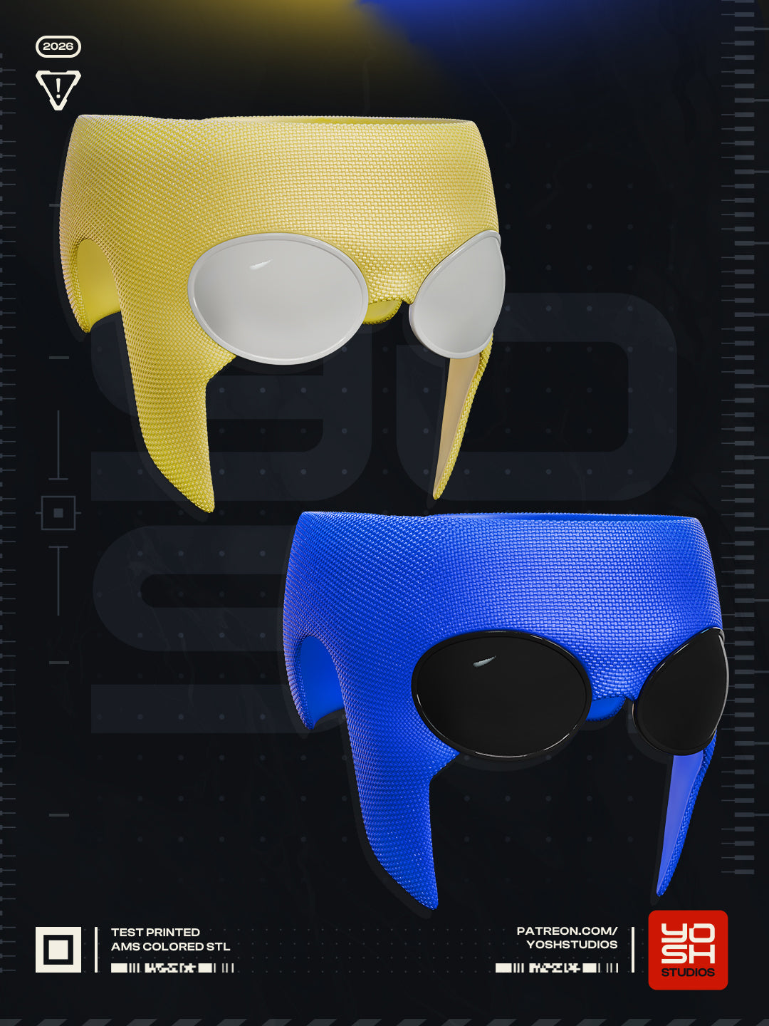 Ethereal Falcon Visor | Made To Fit Full Color FDM Model