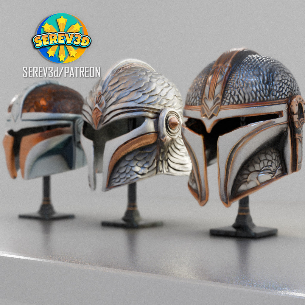 Dragonscale Battle Helm (Kitty Version available) | Made To Fit Full Color FDM Model