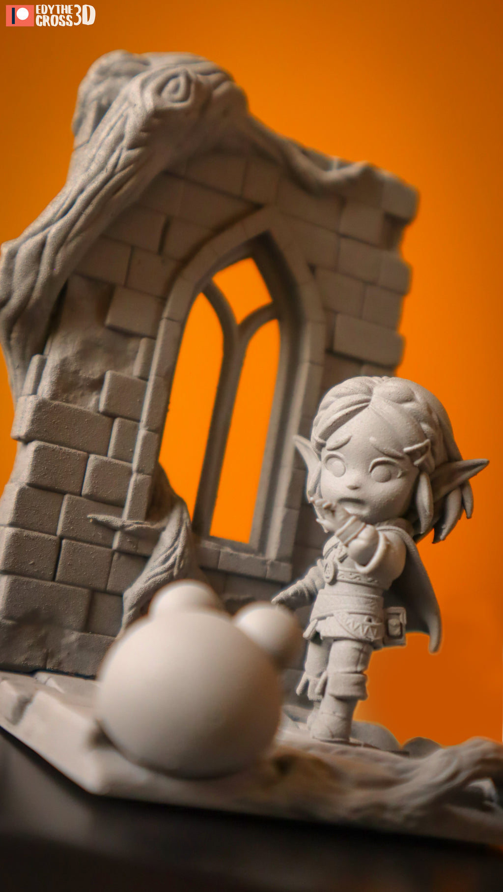 Mossveil Ruins Wanderer | Chibi Unpainted Resin Kit Model