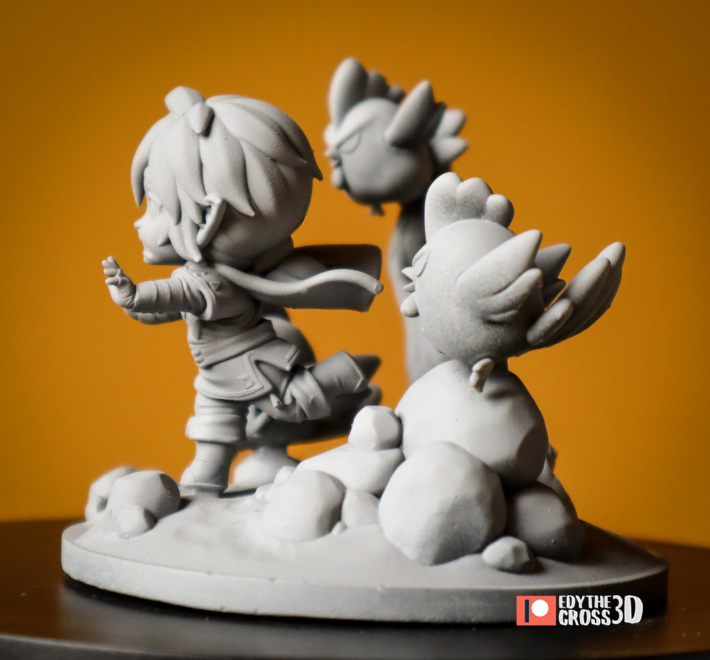Bramblefowl Scamp | Chibi Unpainted Resin Kit Model