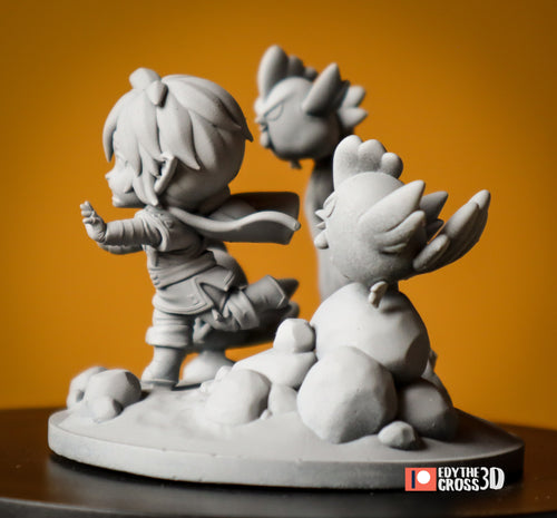 Bramblefowl Scamp | Chibi Unpainted Resin Kit Model