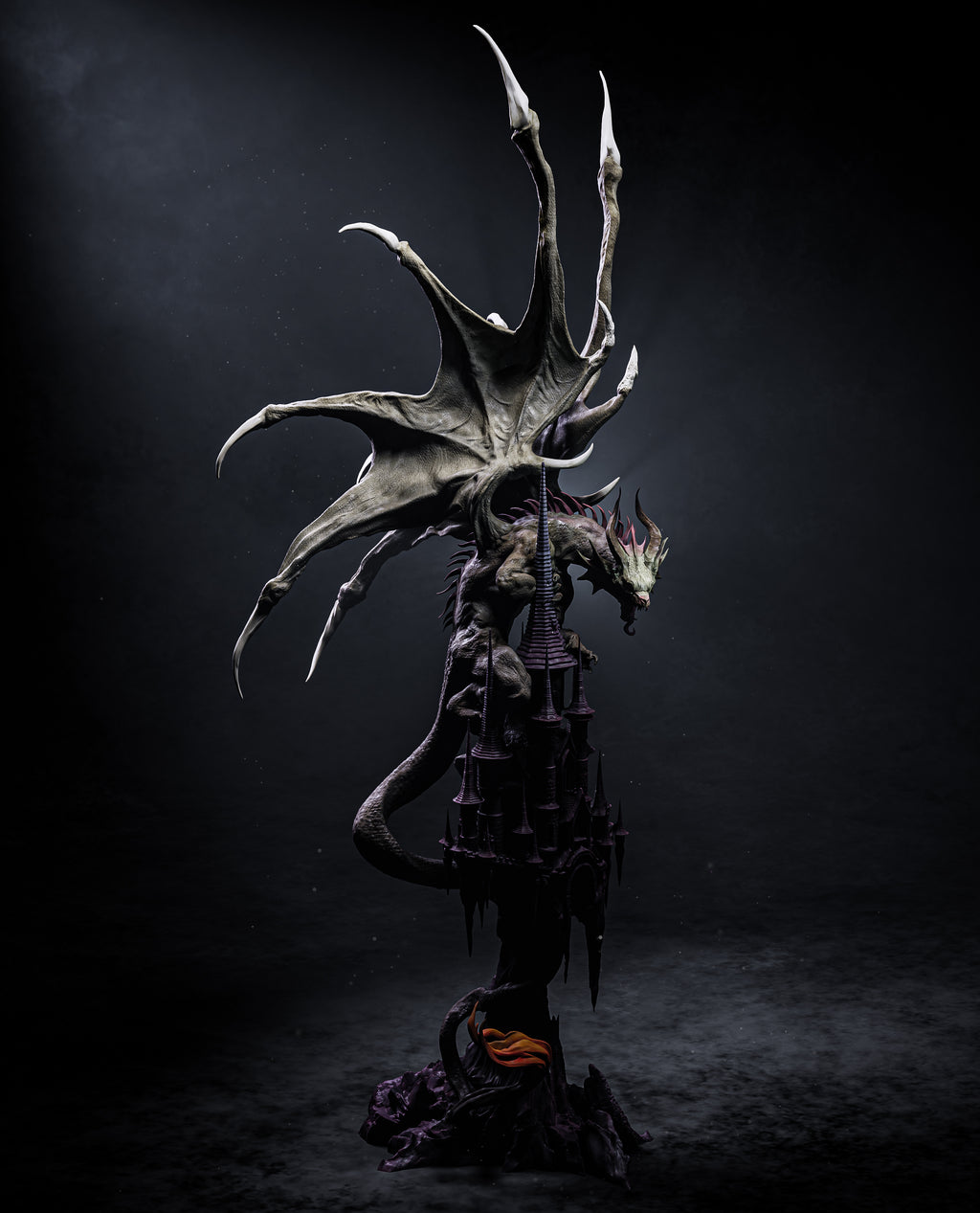 Gothic Spire Dragon | 1/6 Unpainted Resin Kit Model