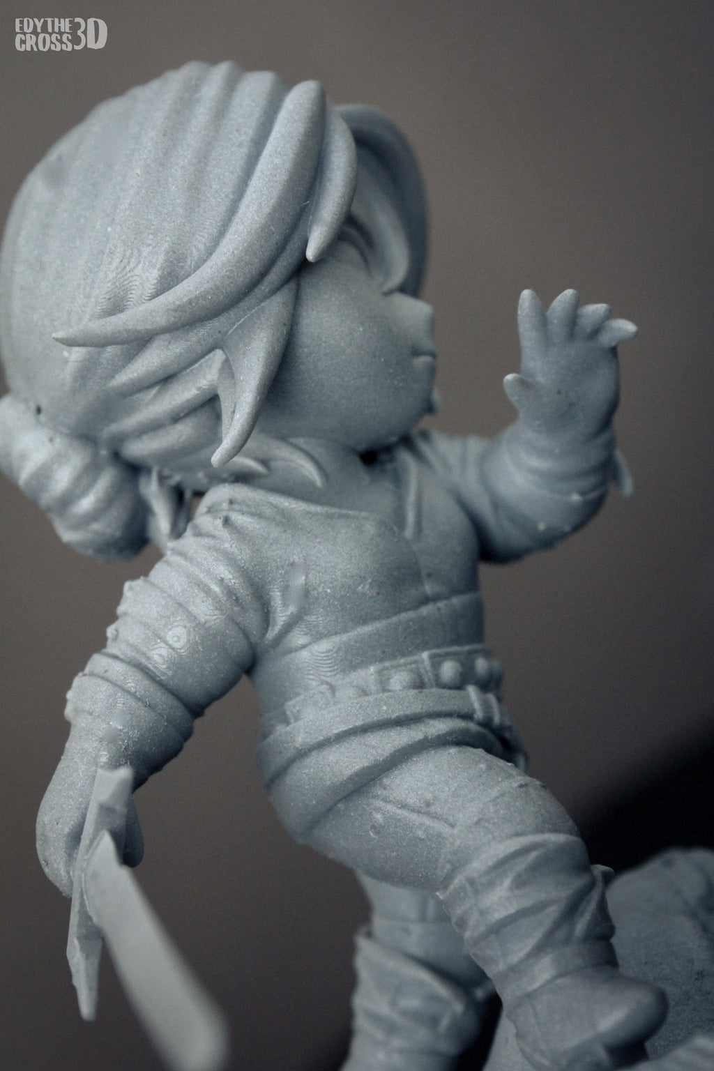 Silvermane Beastslayer | Chibi Unpainted Resin Kit Model