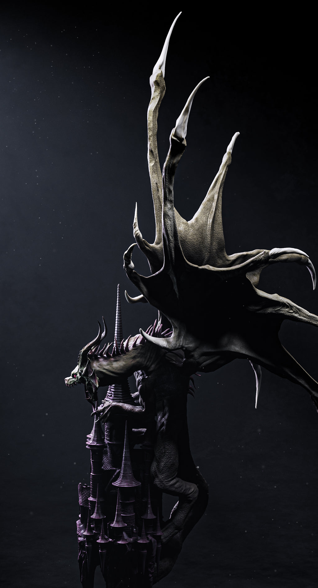 Gothic Spire Dragon | 1/6 Unpainted Resin Kit Model