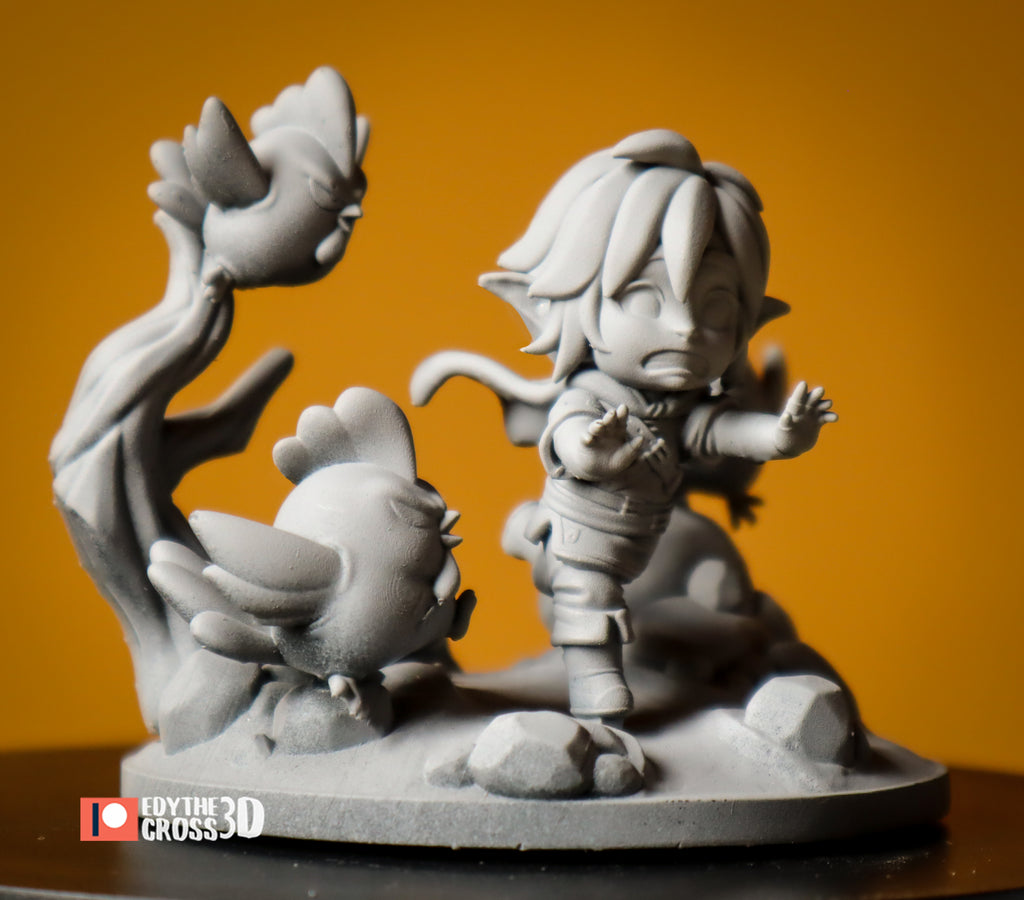 Bramblefowl Scamp | Chibi Unpainted Resin Kit Model