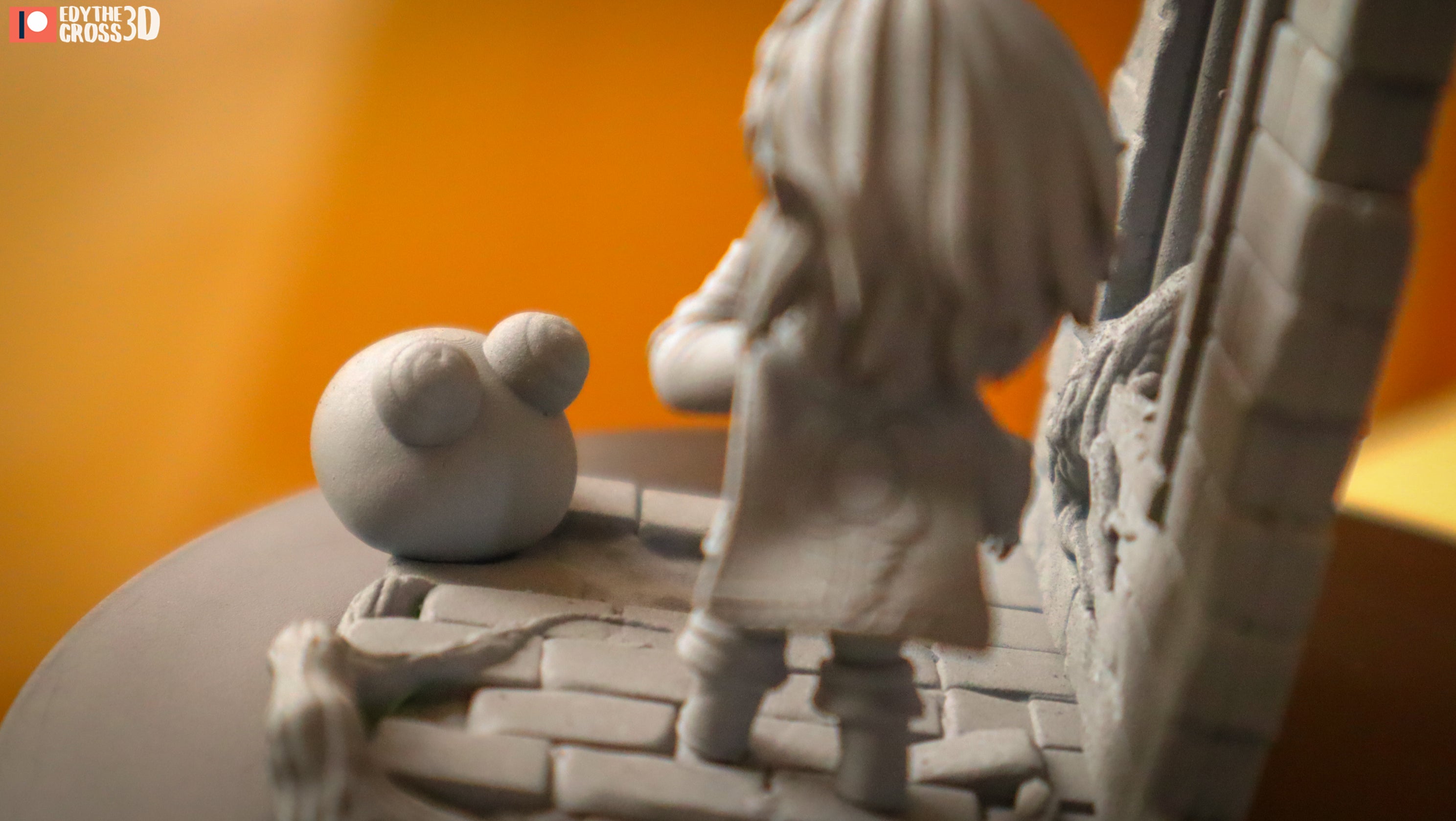 Mossveil Ruins Wanderer | Chibi Unpainted Resin Kit Model