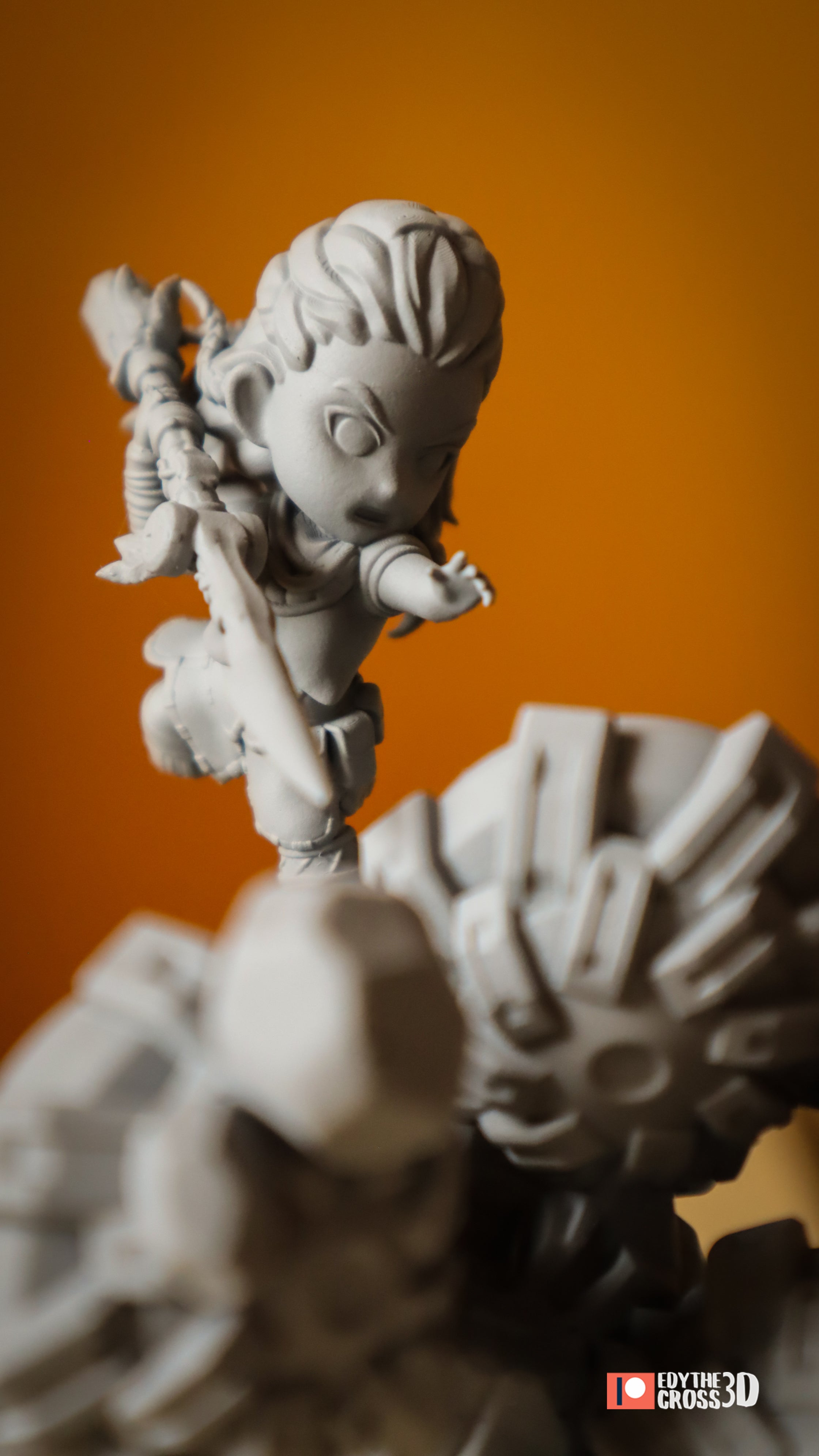 Gearbreaker Vanguard | Chibi Unpainted Resin Kit Model