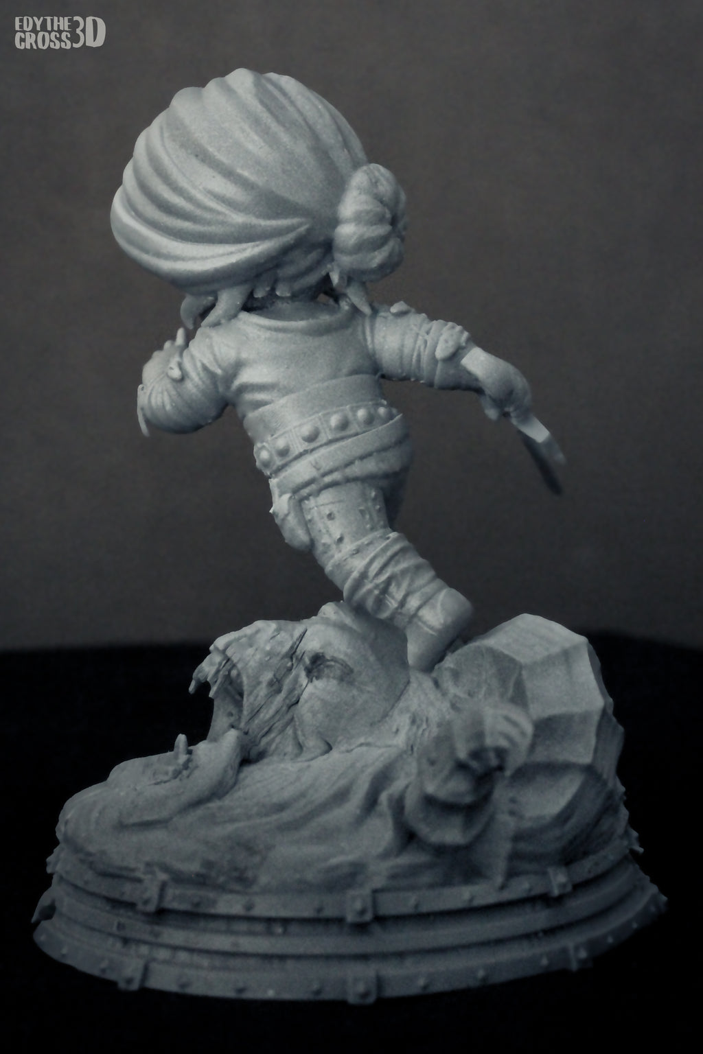Silvermane Beastslayer | Chibi Unpainted Resin Kit Model