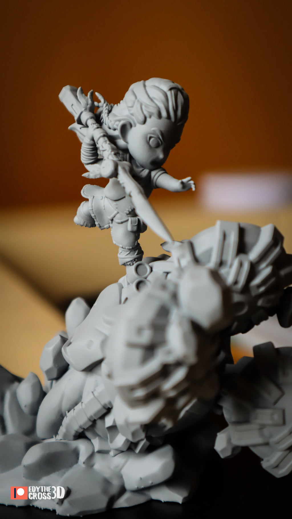 Gearbreaker Vanguard | Chibi Unpainted Resin Kit Model