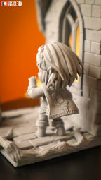 Mossveil Ruins Wanderer | Chibi Unpainted Resin Kit Model