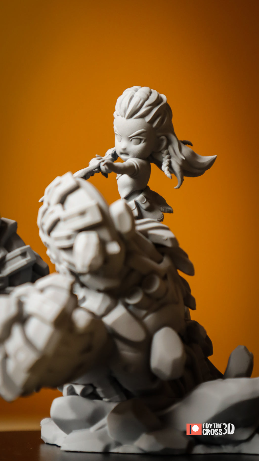 Gearbreaker Vanguard | Chibi Unpainted Resin Kit Model