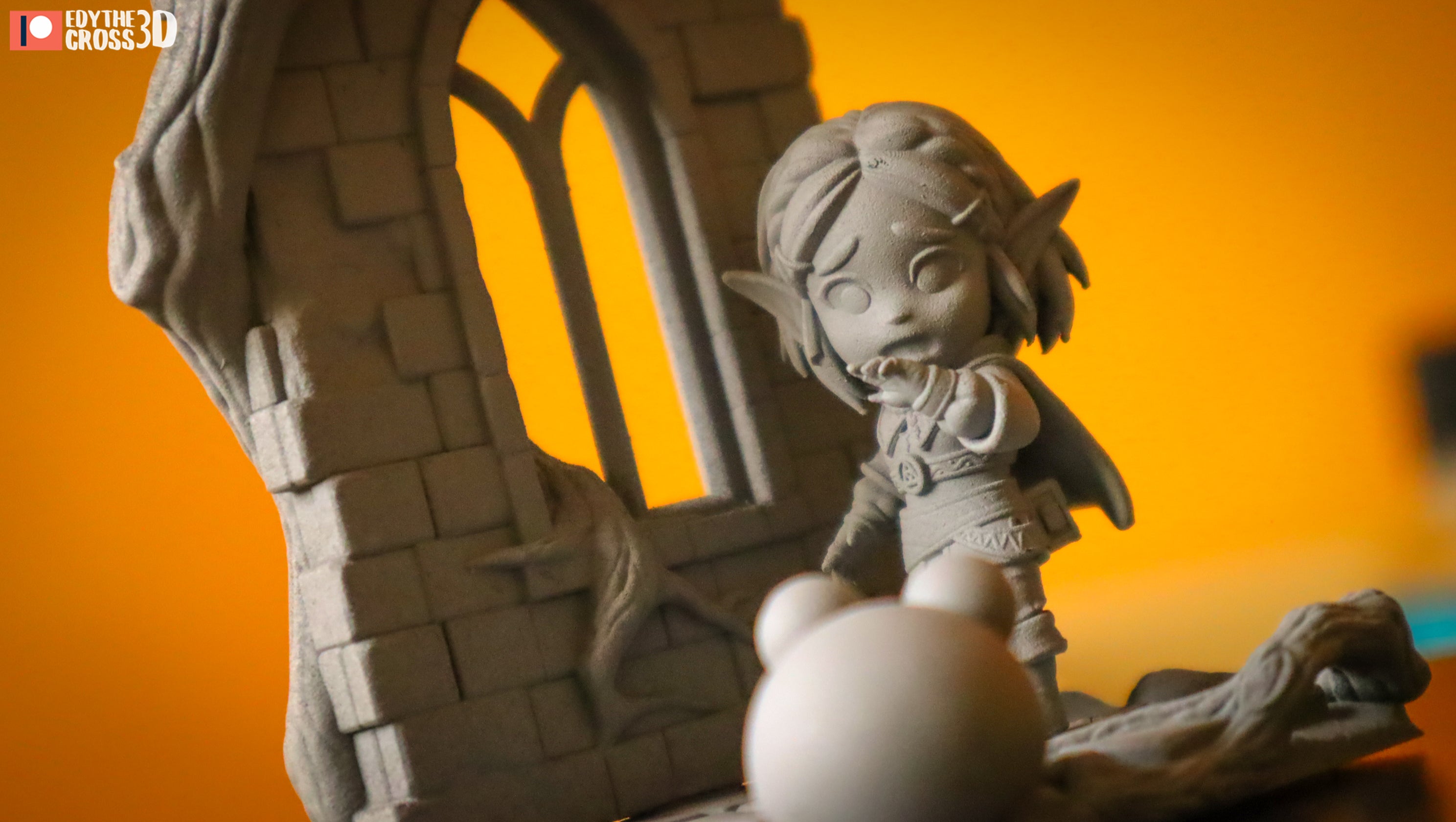 Mossveil Ruins Wanderer | Chibi Unpainted Resin Kit Model