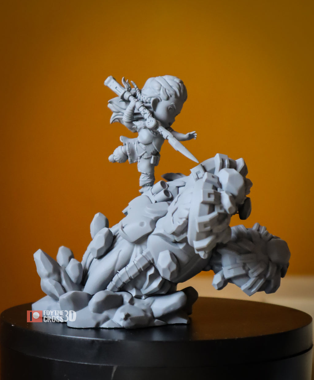 Gearbreaker Vanguard | Chibi Unpainted Resin Kit Model