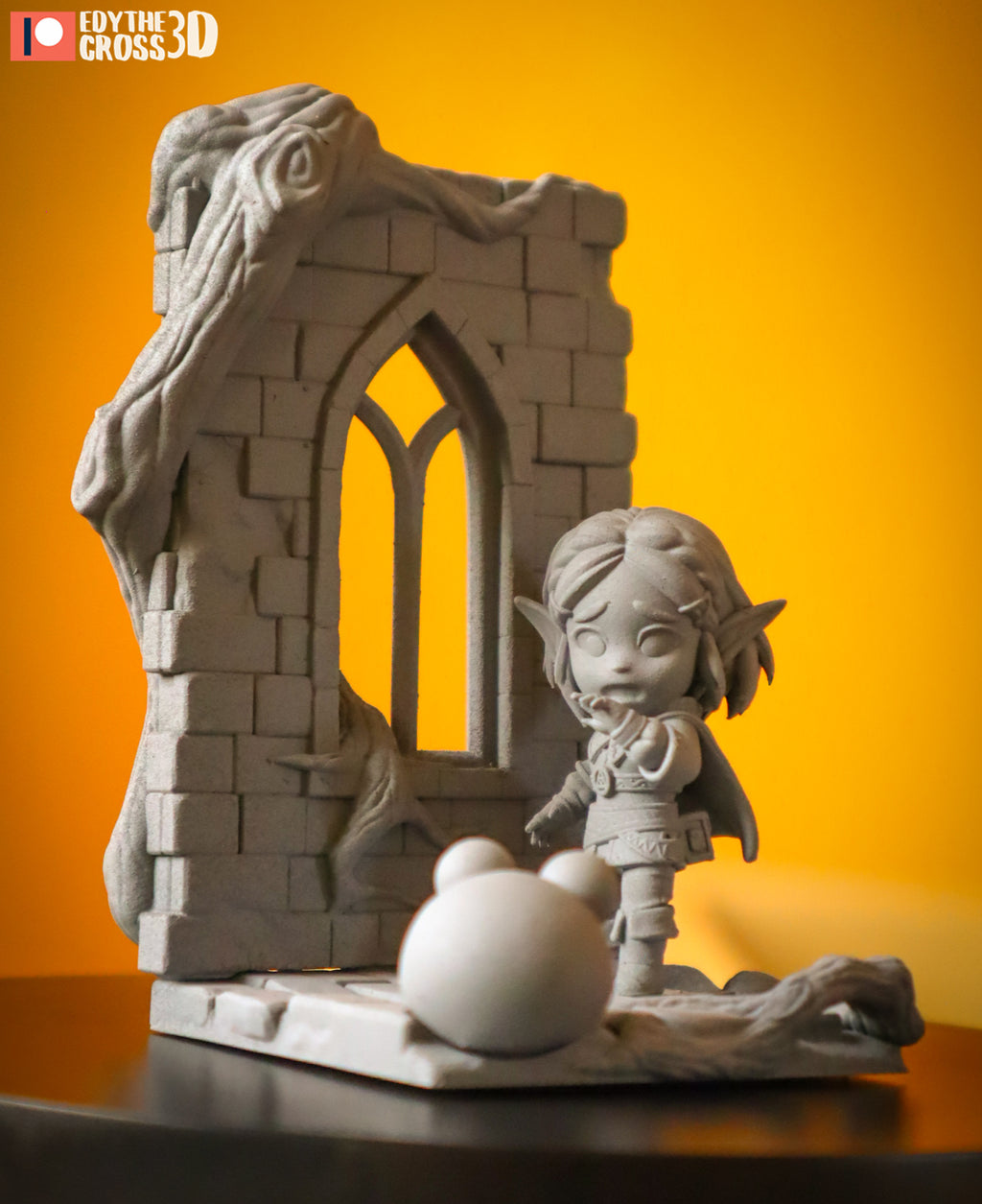 Mossveil Ruins Wanderer | Chibi Unpainted Resin Kit Model