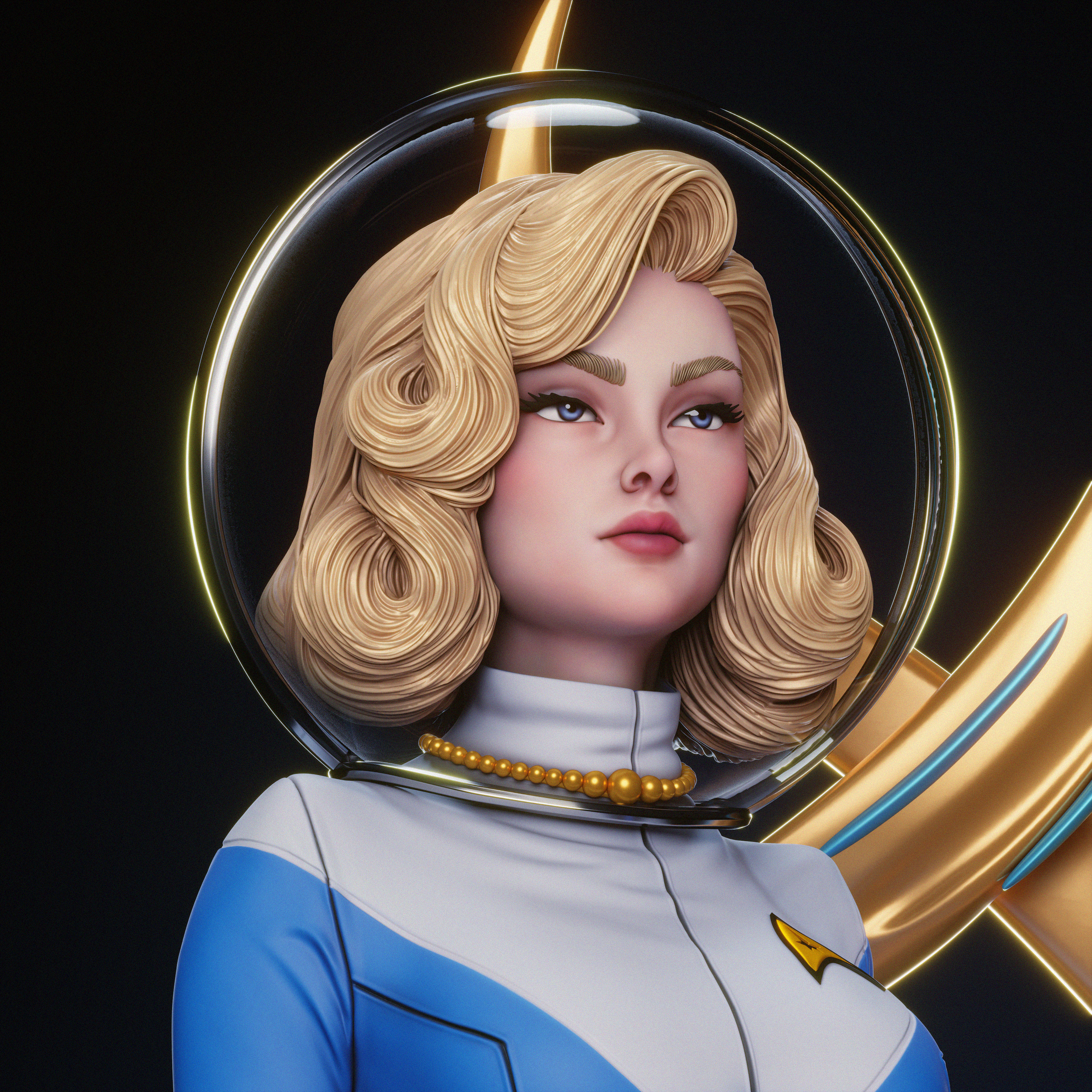 Stellar Voyager Pinup | 1/6 Unpainted Resin Kit Model