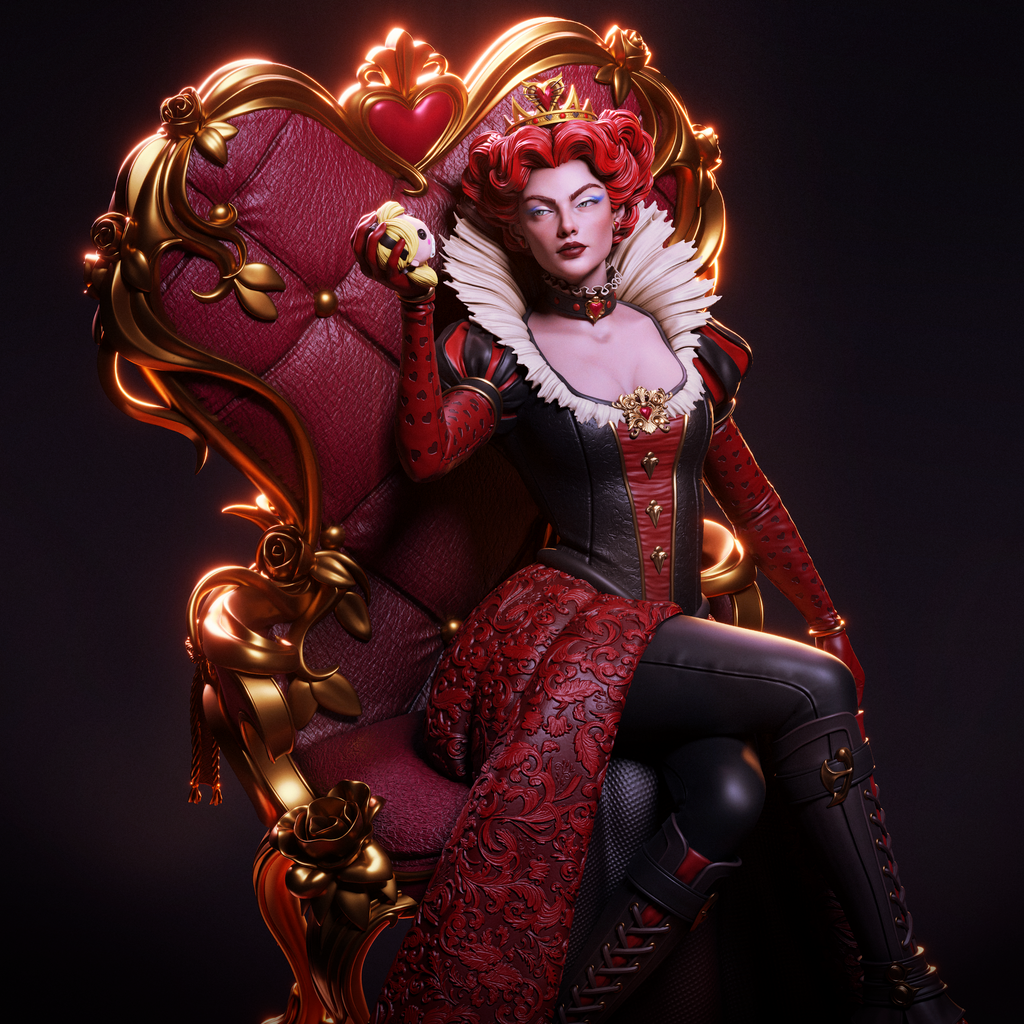 Crimson Heart Empress | 1/6 Unpainted Resin Kit Model