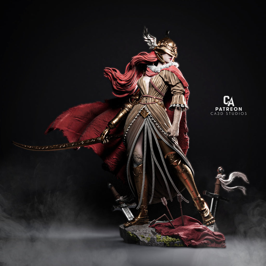 Crimson Valkyrie Warrior | 1/6 &amp; 1/9 &amp; 1/12 Unpainted Resin Kit
