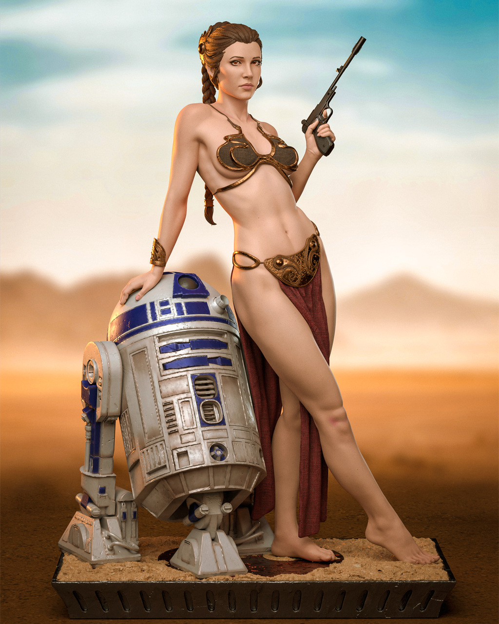 Golden Dune Huntress | 1/6 Unpainted Resin Kit Model