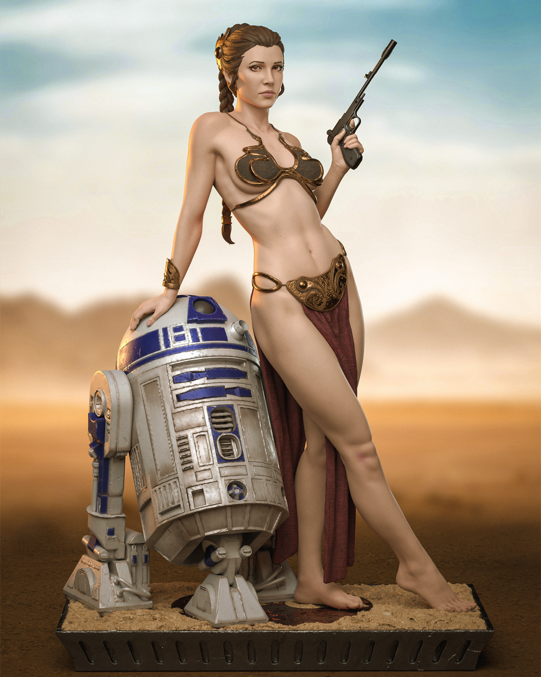 Golden Dune Huntress | 1/6 Unpainted Resin Kit Model
