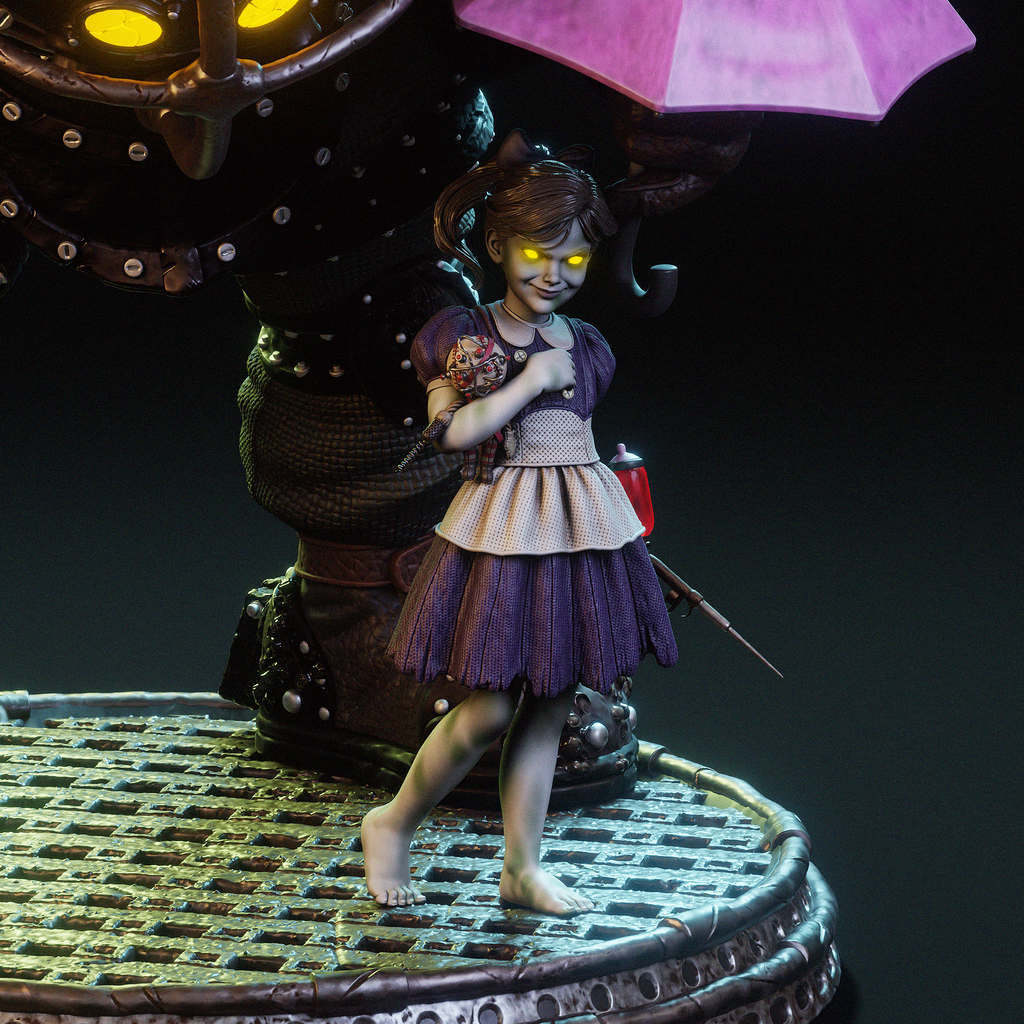 Abyssal Guardian and Little Lantern Bearer | 1/6 Unpainted/Painted Resin Figure