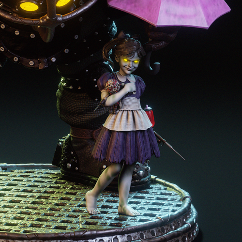 Abyssal Guardian and Little Lantern Bearer | 1/6 Unpainted Resin Kit Model