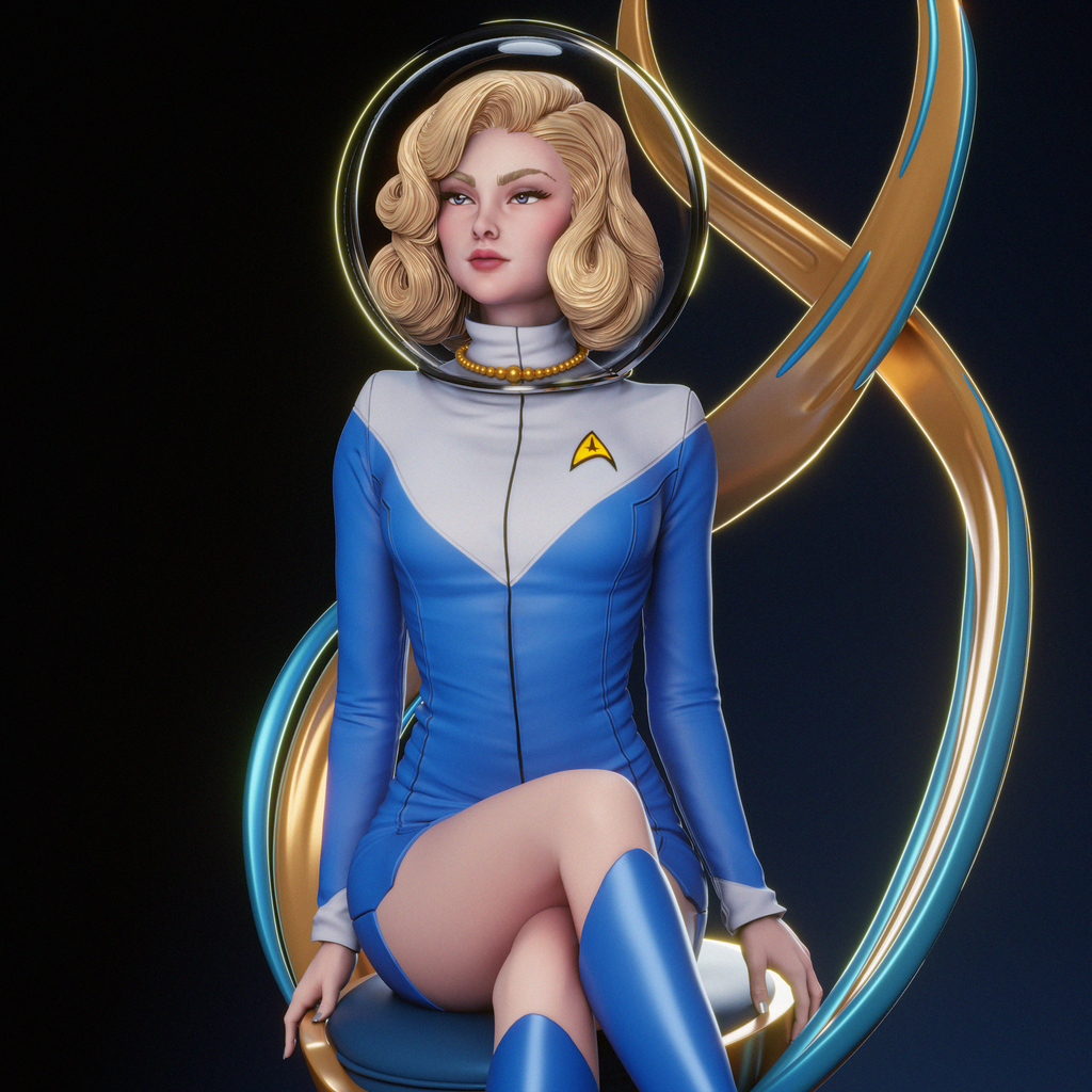 Stellar Voyager Pinup | 1/6 Unpainted Resin Kit Model