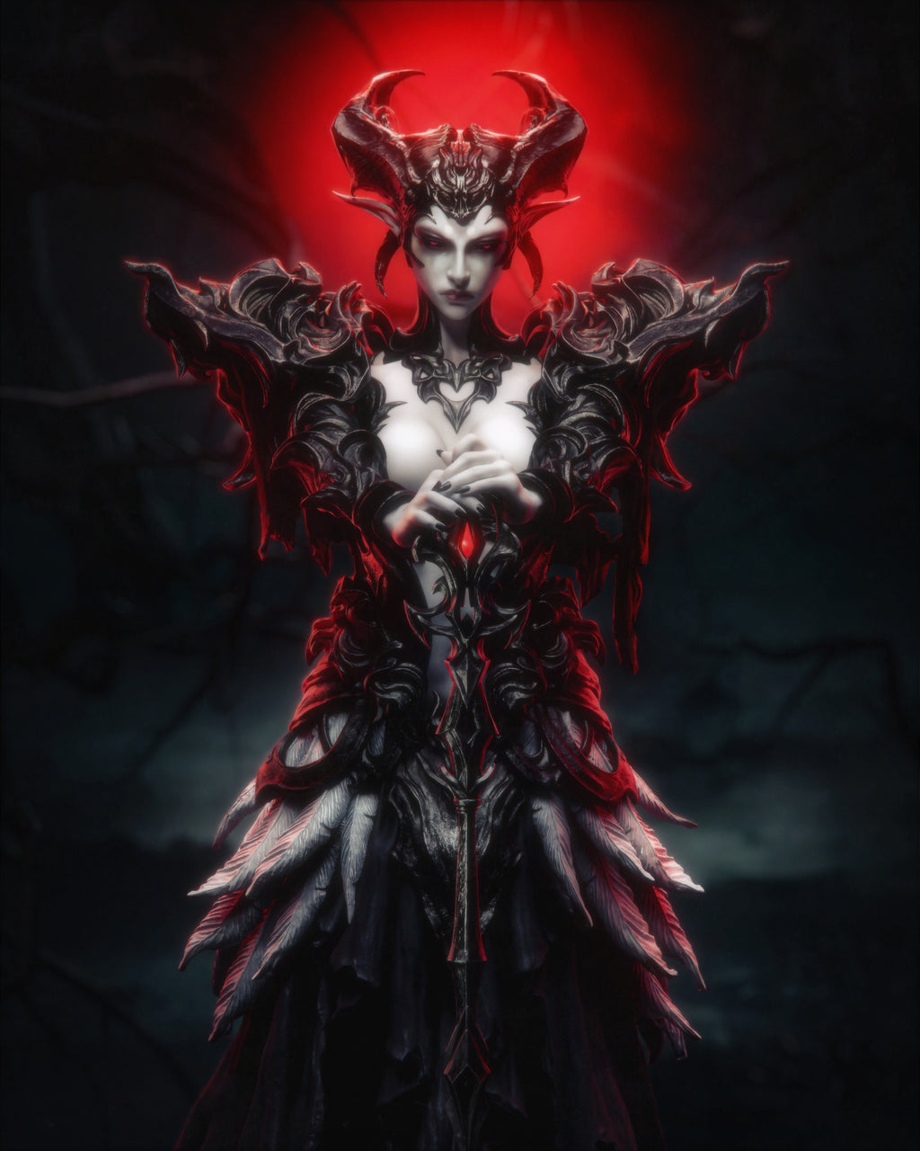 Crimsonthorn Sorceress | 1/6 Unpainted Resin Kit