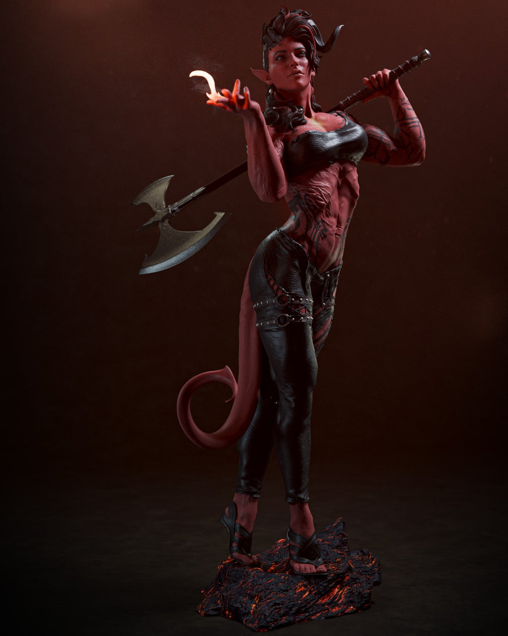 Crimson Fury Axe Warden | 1/6 Unpainted Resin Kit Model