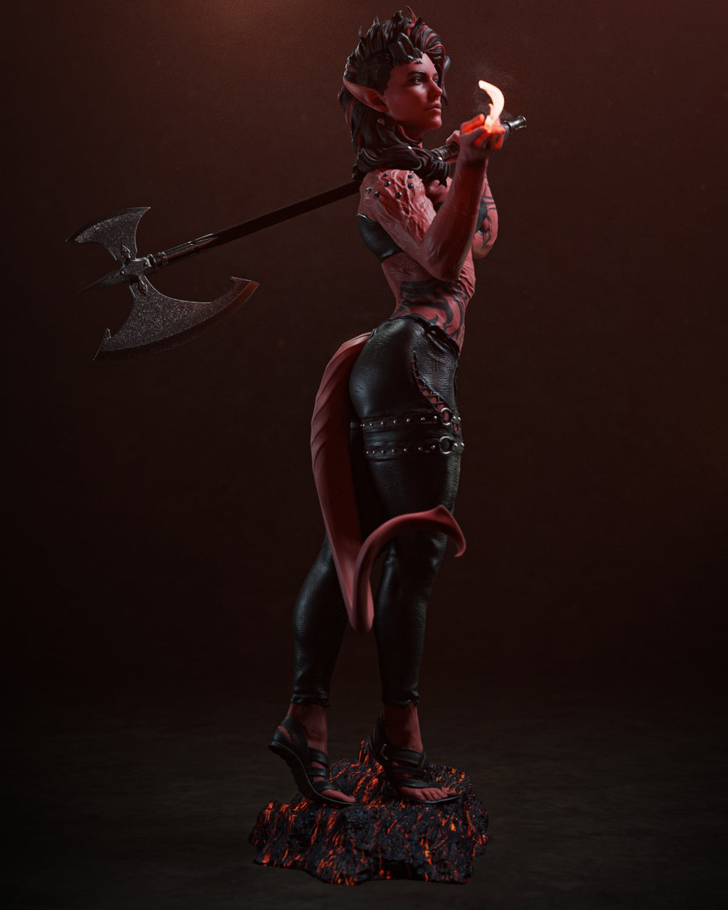 Crimson Fury Axe Warden | 1/6 Unpainted Resin Kit Model