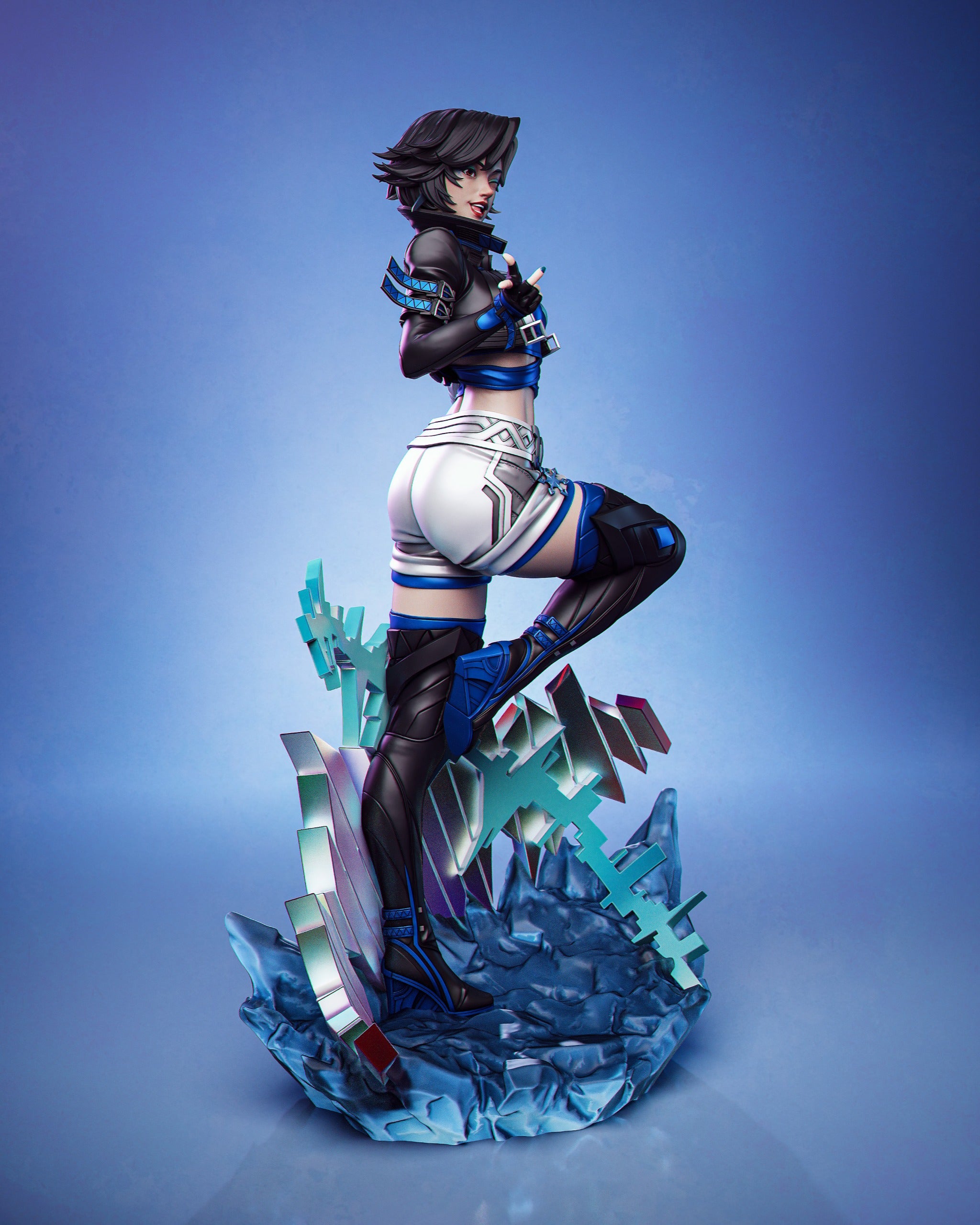 Glitchveil Echo Warden | 1/6 Unpainted Resin Kit Model
