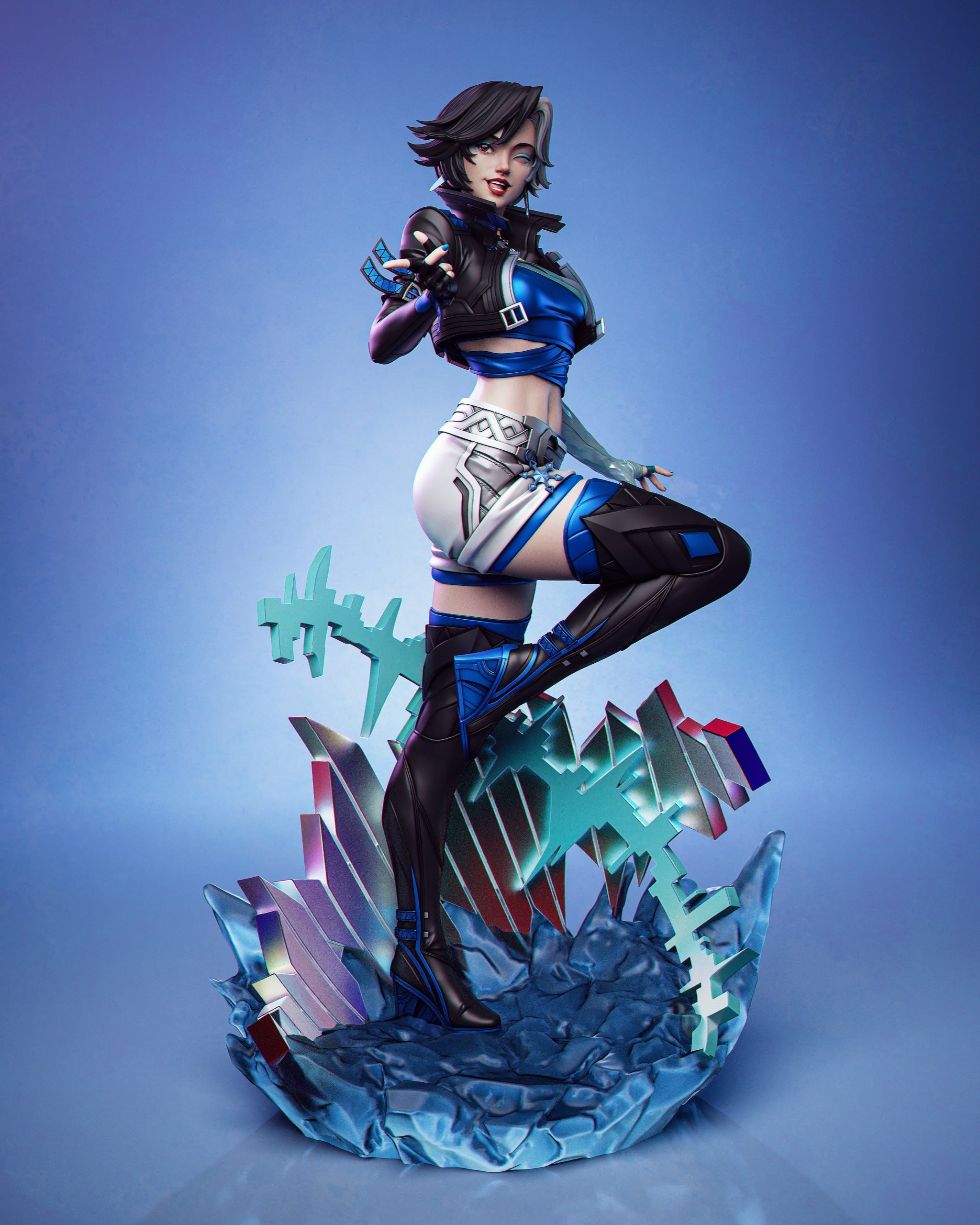 Glitchveil Echo Warden | 1/6 Unpainted Resin Kit Model