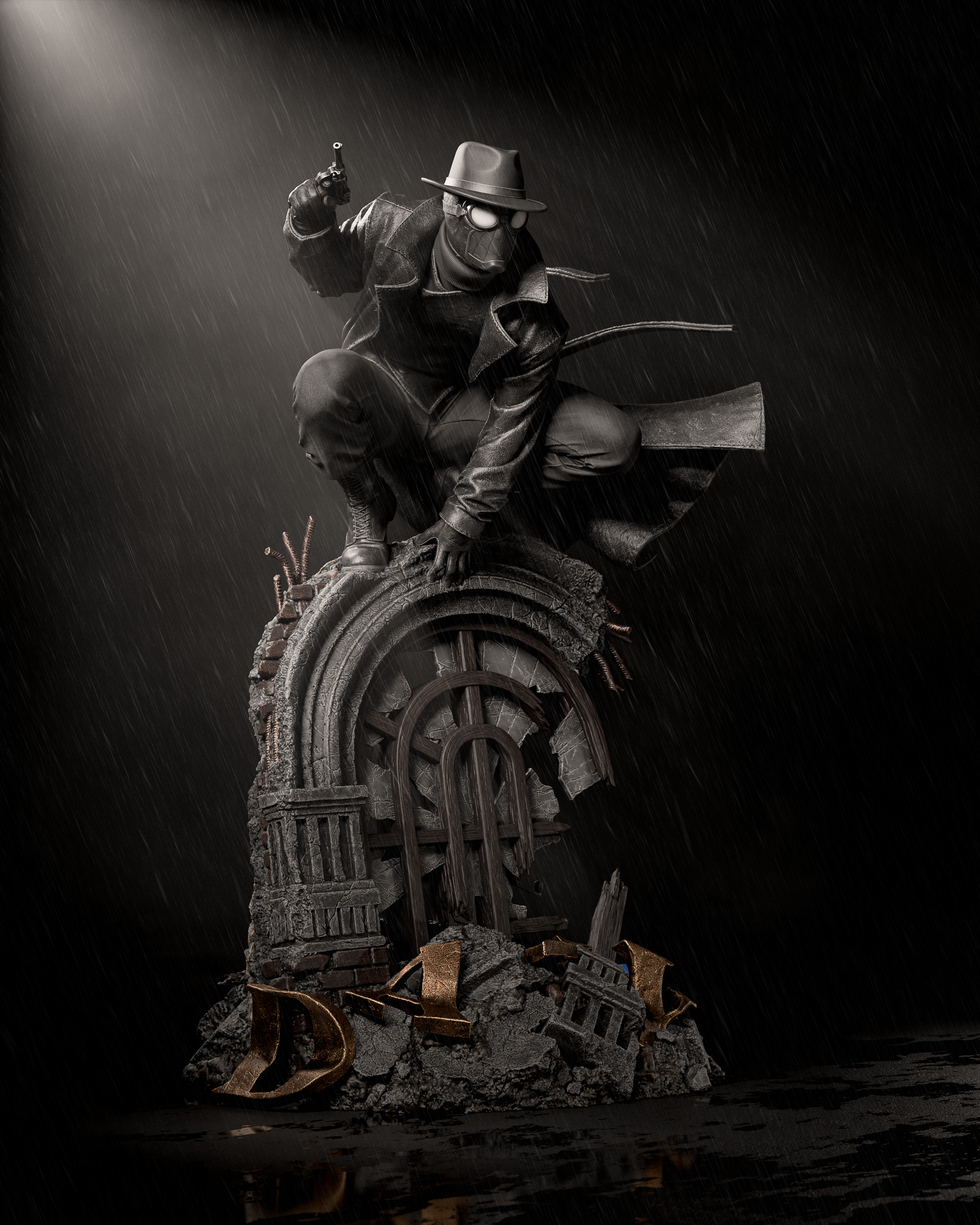 Shadowveil Vigilante | 1/6 Unpainted Resin Kit Model