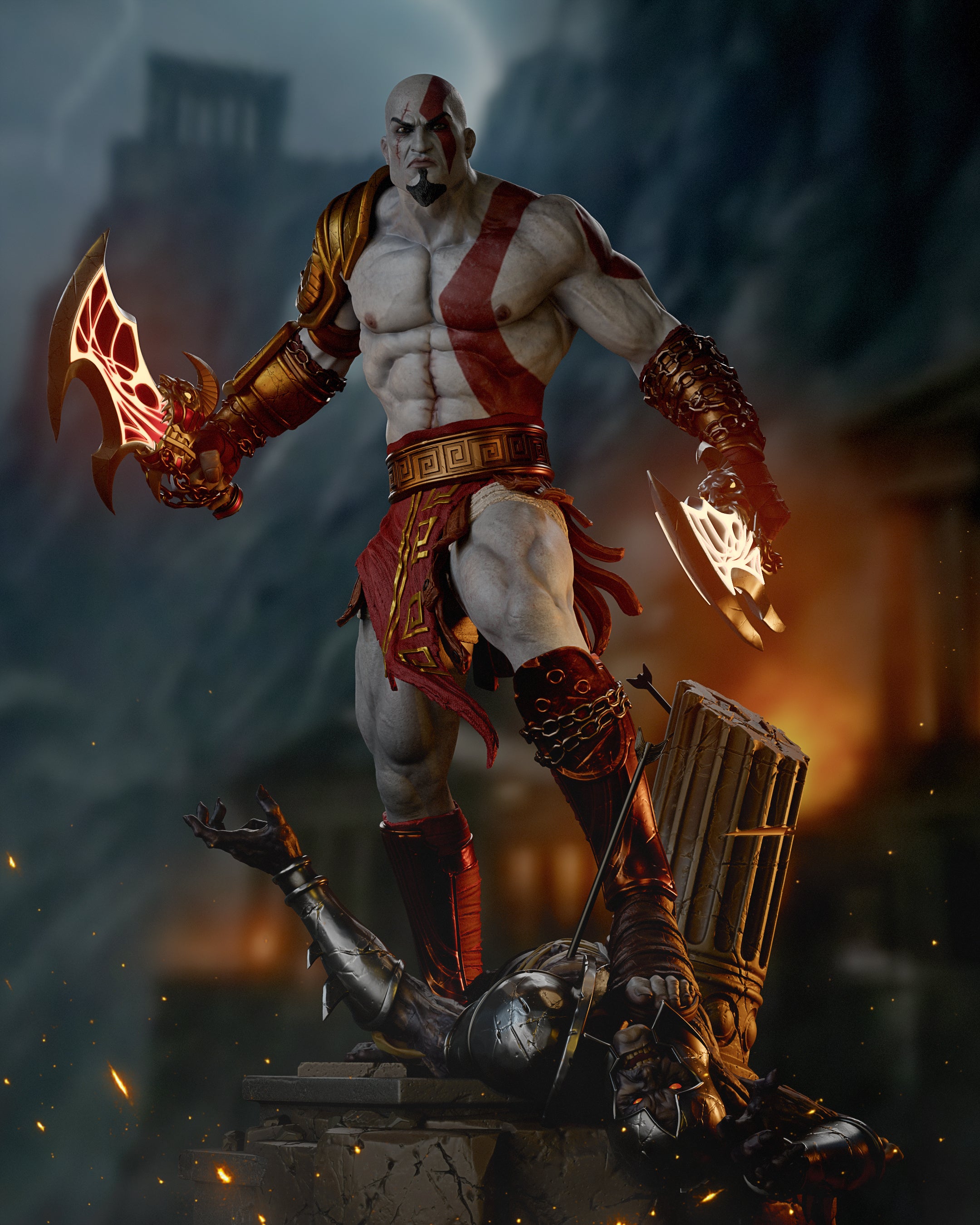 Crimson Fury Berserker | 1/6 Unpainted Resin Kit Model