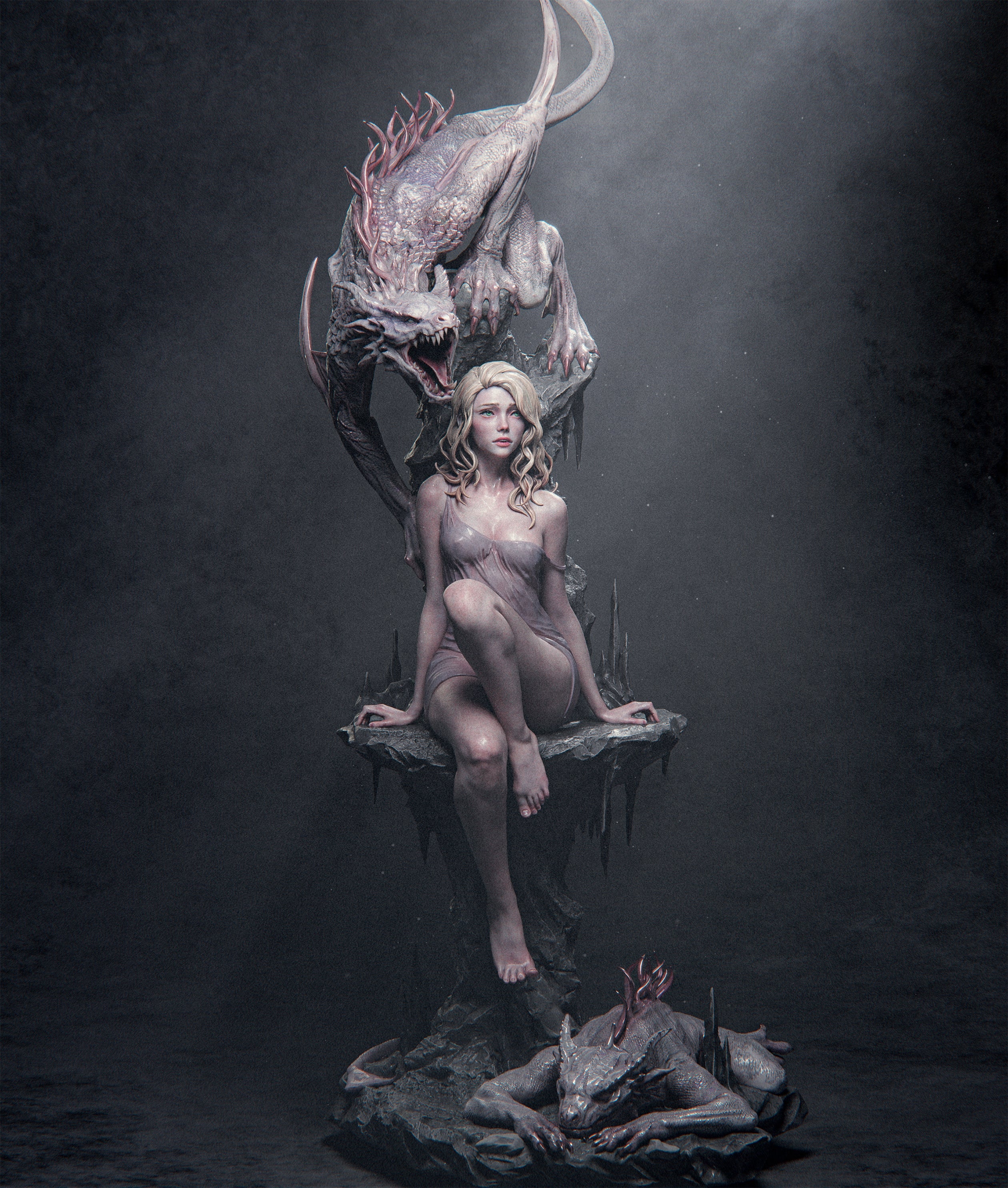 Pale Veil Dragonbound | 1/6 Unpainted Resin Kit Model