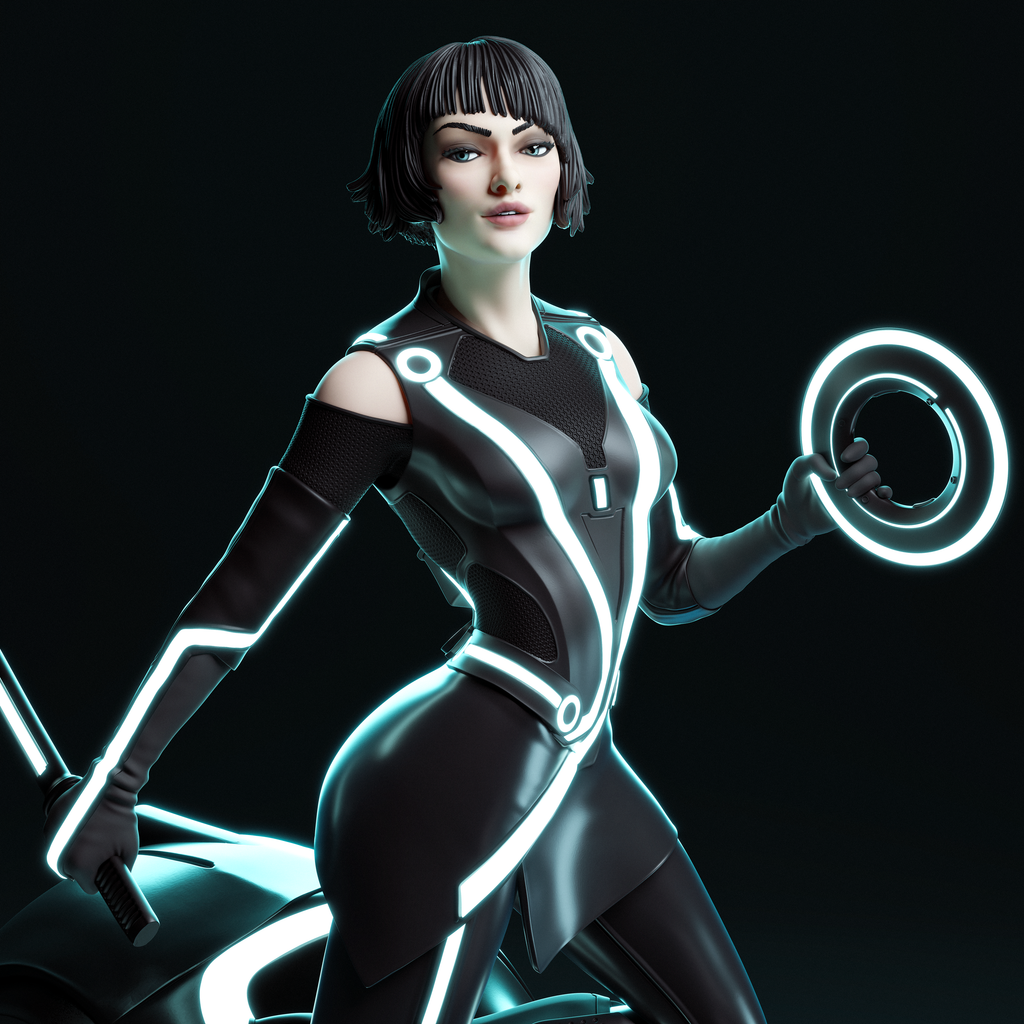 Neon Rift Blade Rider | 1/6 Unpainted Resin Kit Model