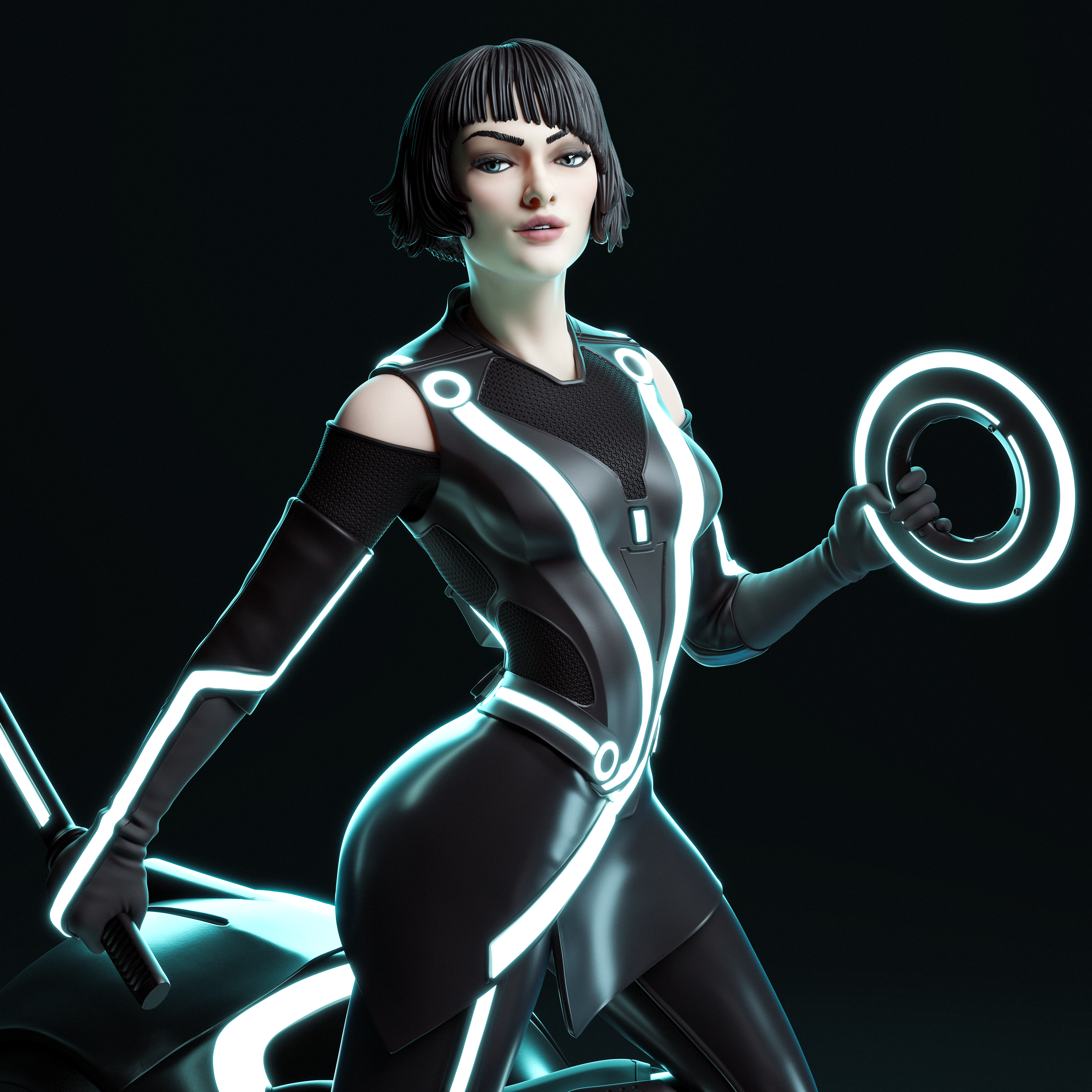 Neon Rift Blade Rider | 1/6 Unpainted Resin Kit Model