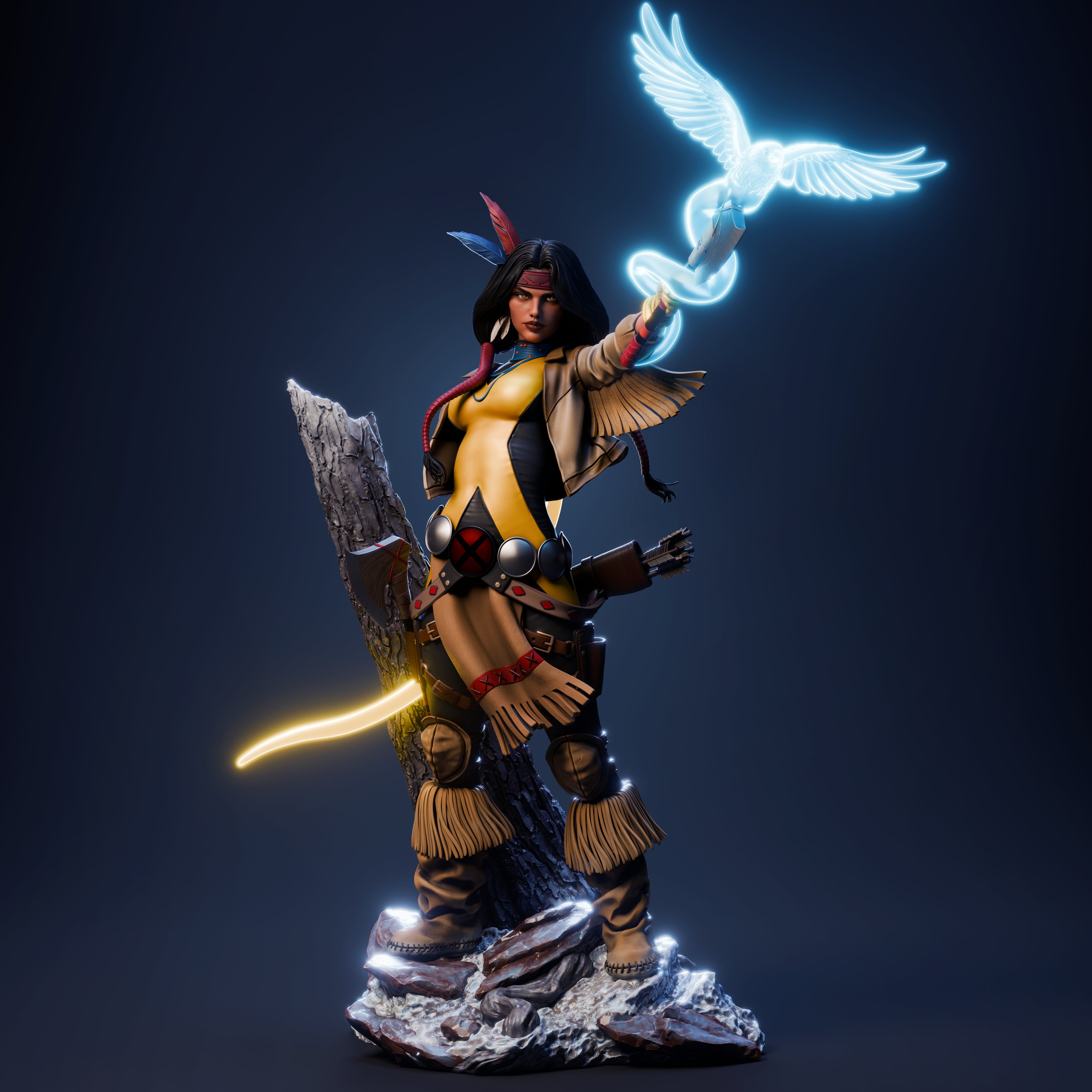 Spirit Falcon Huntress | 1/6 Unpainted Resin Kit Model