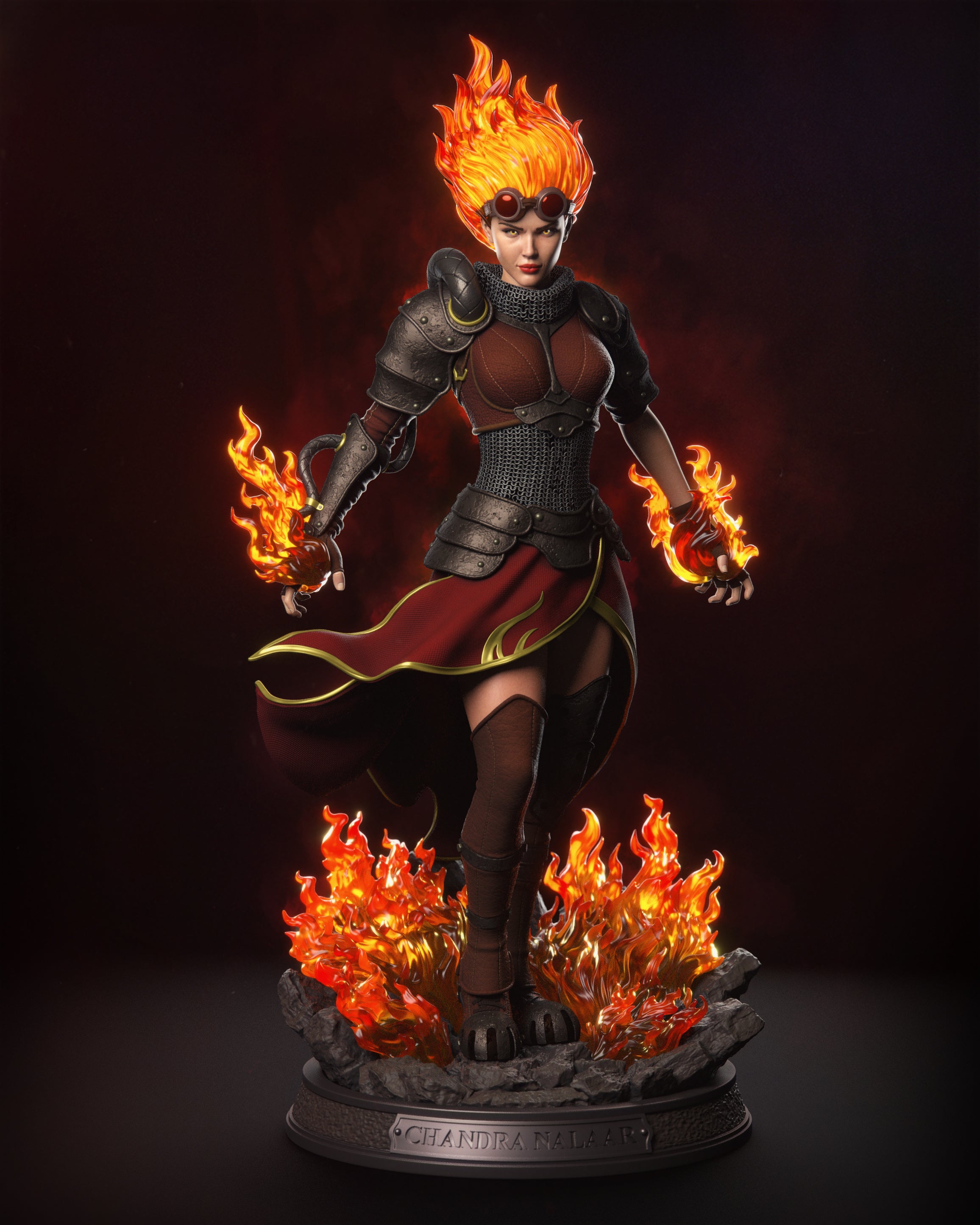 Inferno Flame Sorceress | 1/6 Unpainted Resin Kit Model