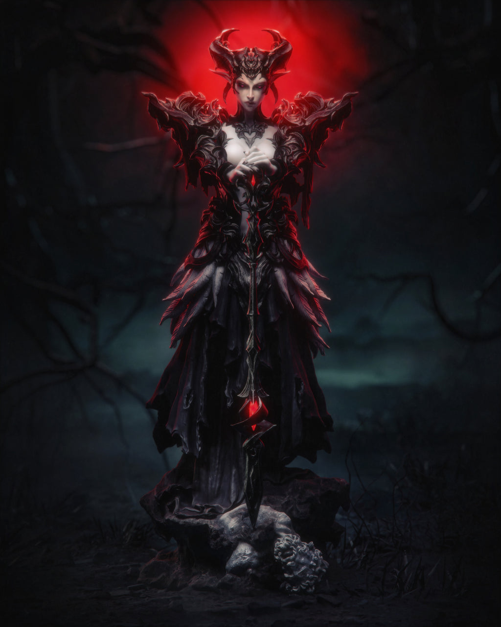 Crimsonthorn Sorceress | 1/6 Unpainted Resin Kit