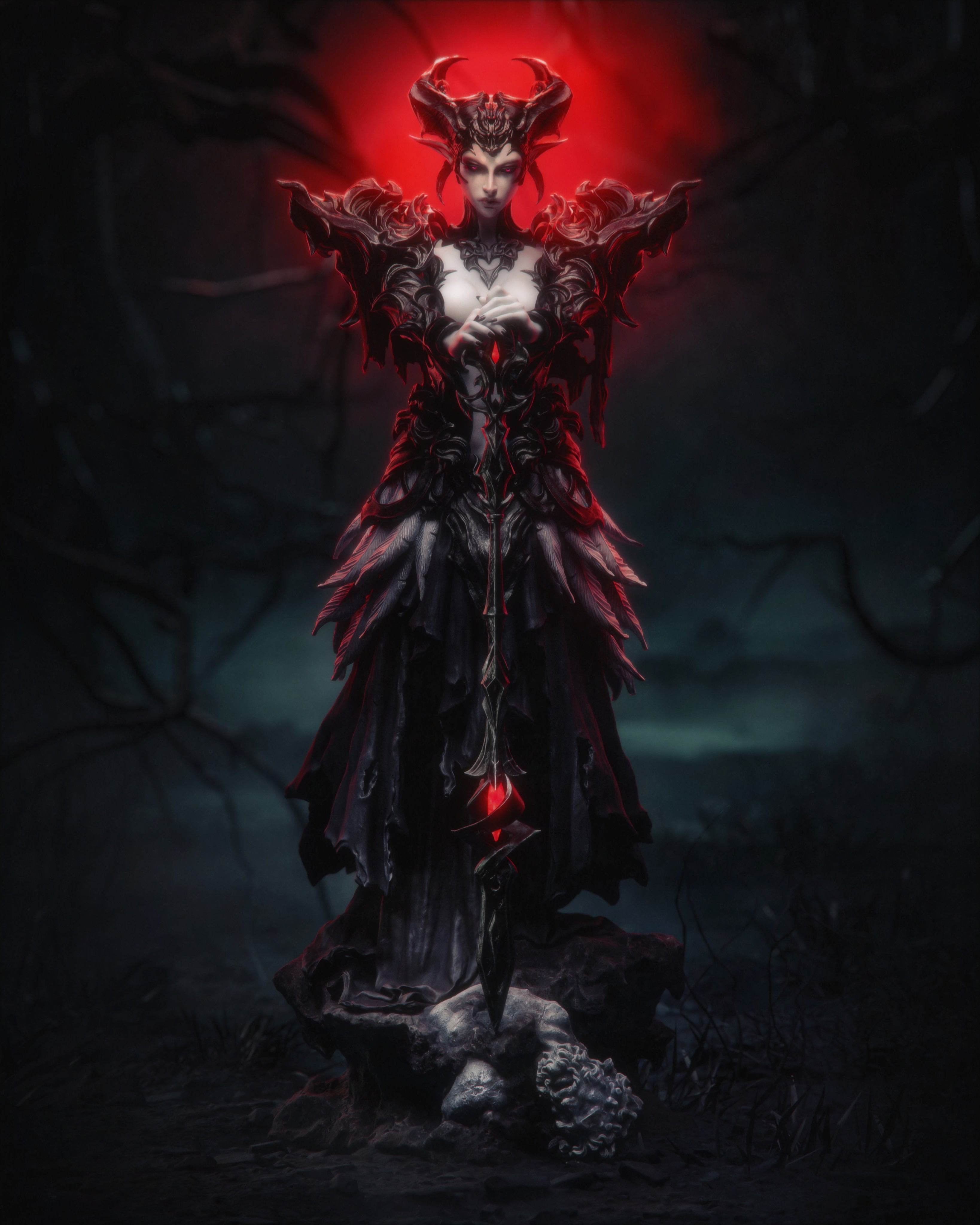 Crimsonthorn Sorceress | 1/6 Unpainted Resin Kit
