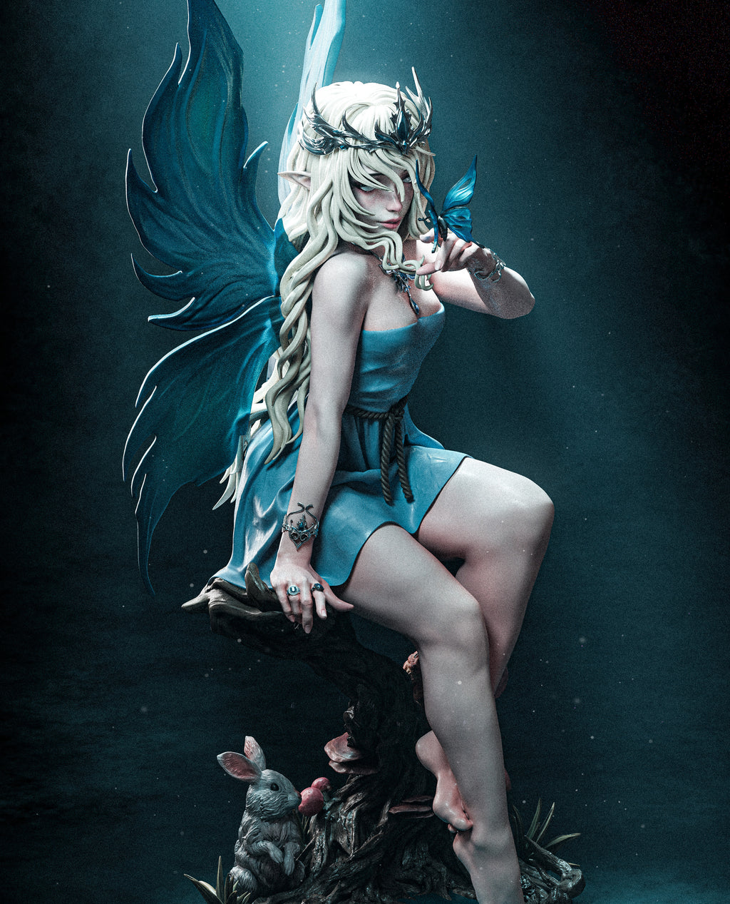 Crystal Wing Ice Fairy | 1/6 Unpainted Resin Kit Model