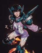 Stellar Flame Ace | 1/6 Unpainted Resin Kit Model