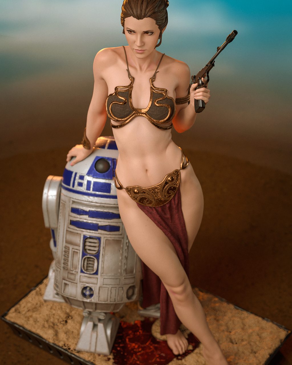 Golden Dune Huntress | 1/6 Unpainted Resin Kit Model