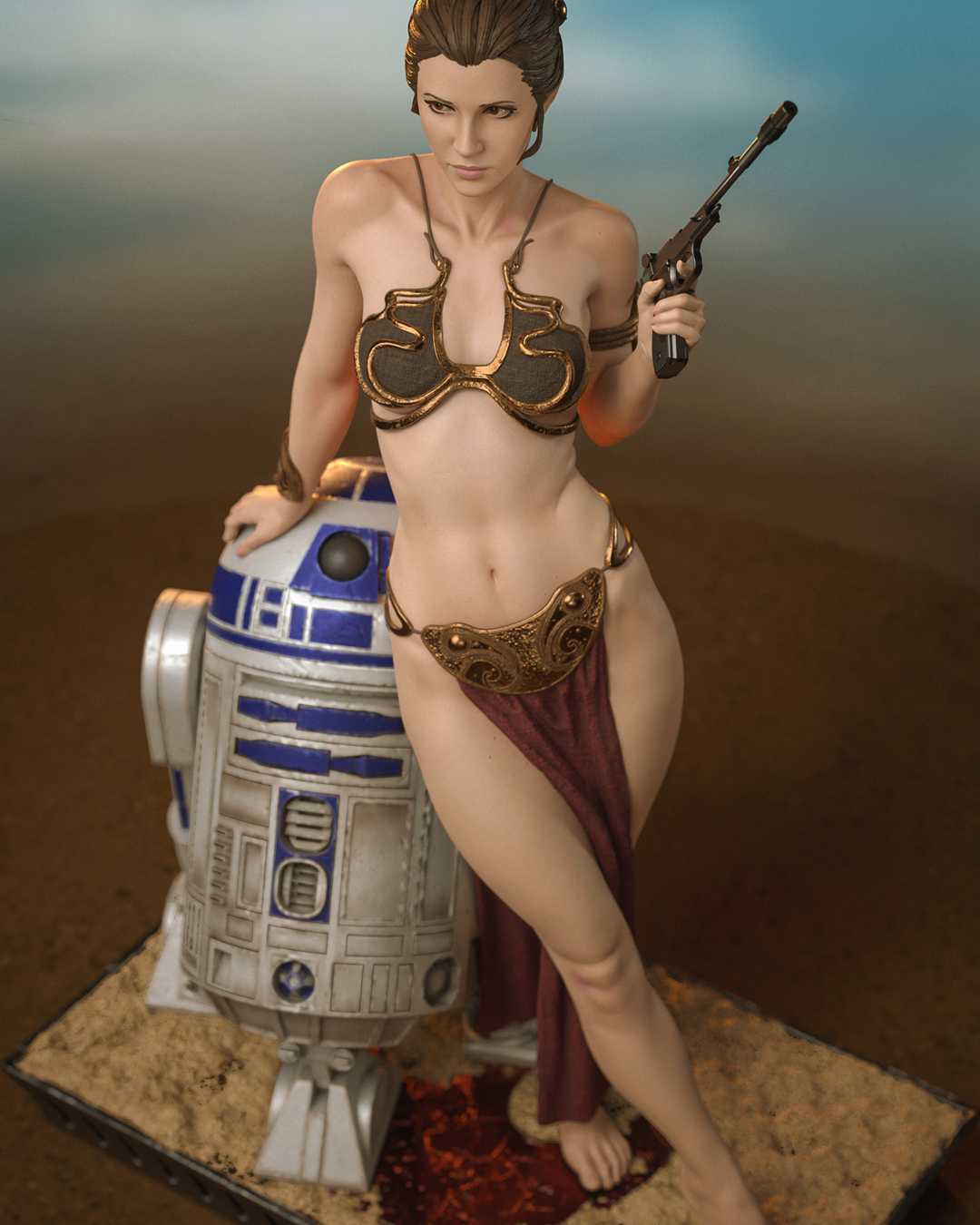 Golden Dune Huntress | 1/6 Unpainted Resin Kit Model