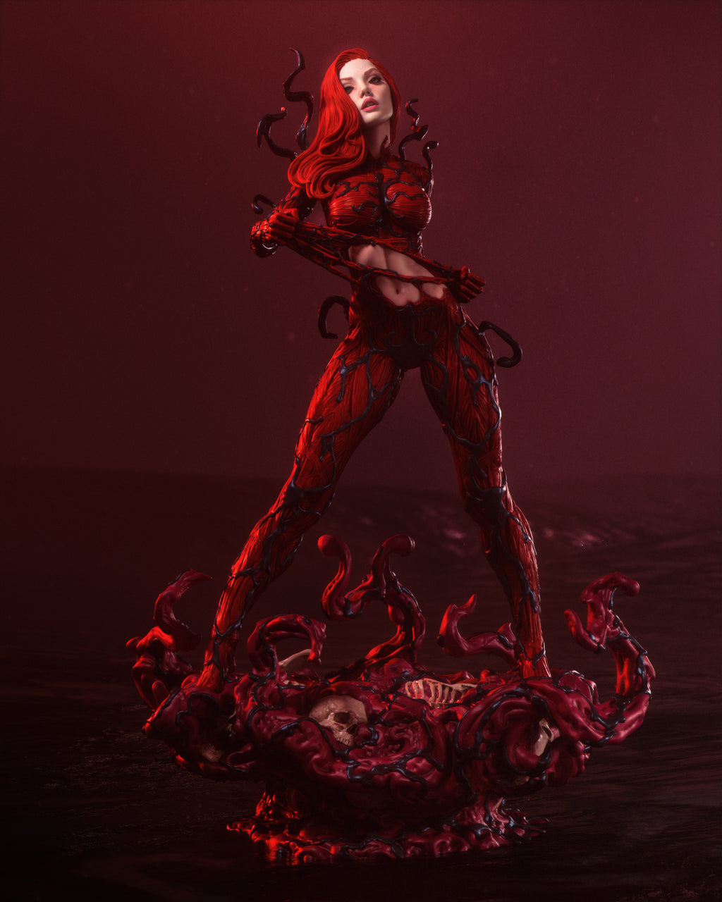 Crimson Tendril Fury | 1/6 Unpainted Resin Kit Model