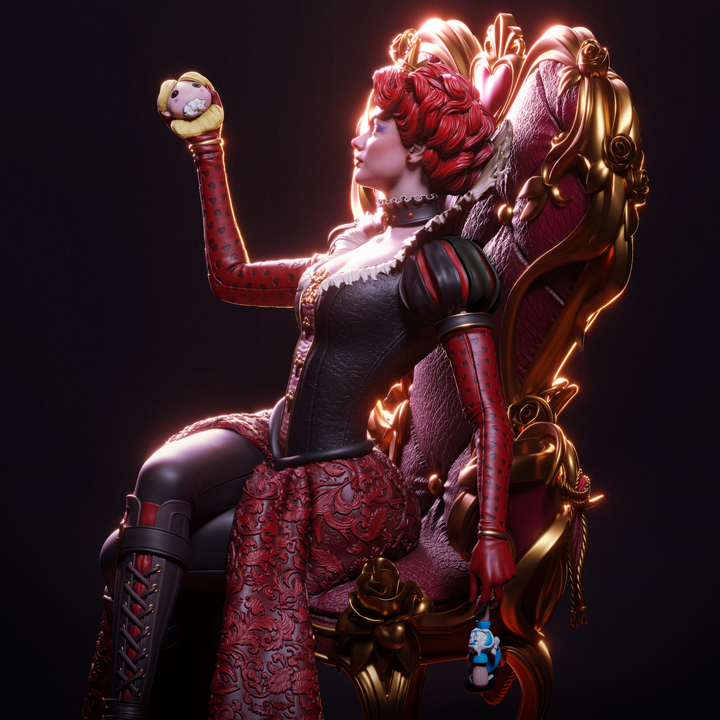 Crimson Heart Empress | 1/6 Unpainted Resin Kit Model