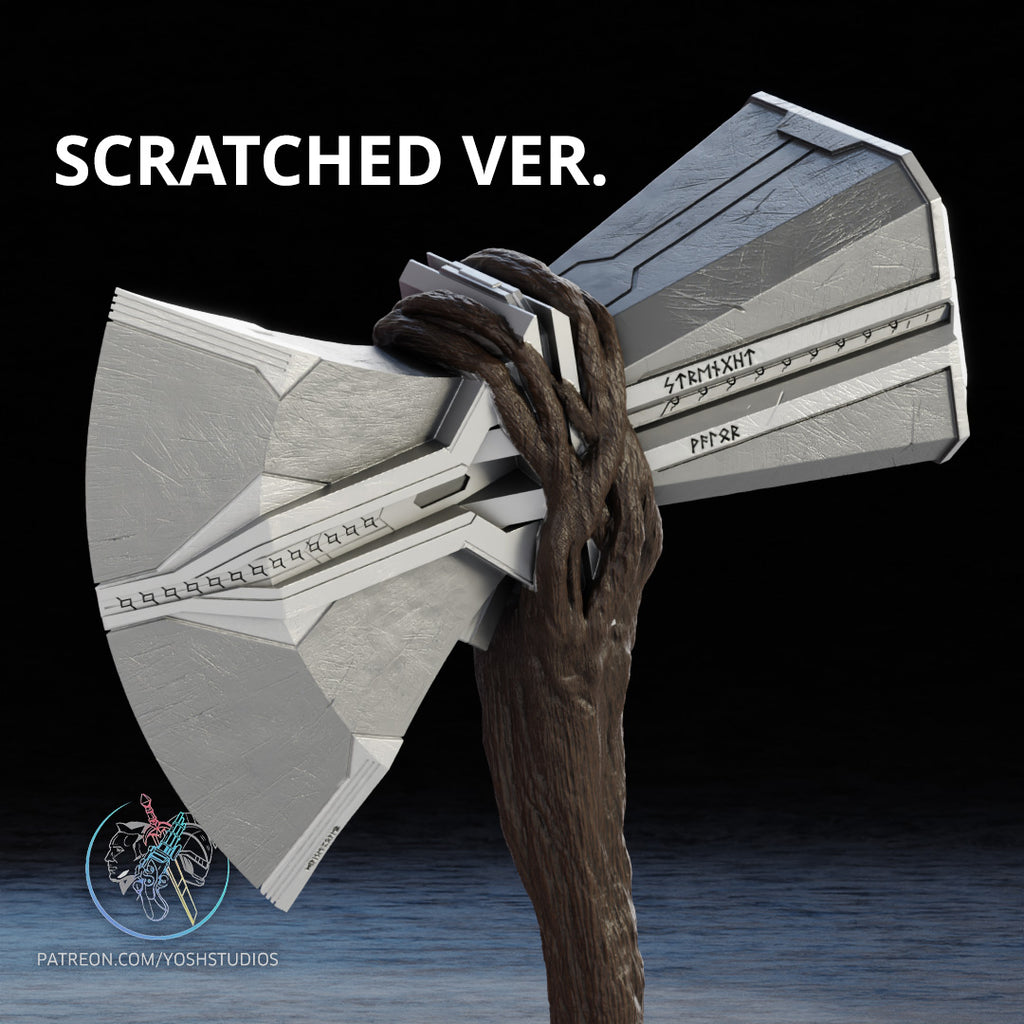 Stormforged Titan Axe | 1:1 Unpainted Options Prop Model