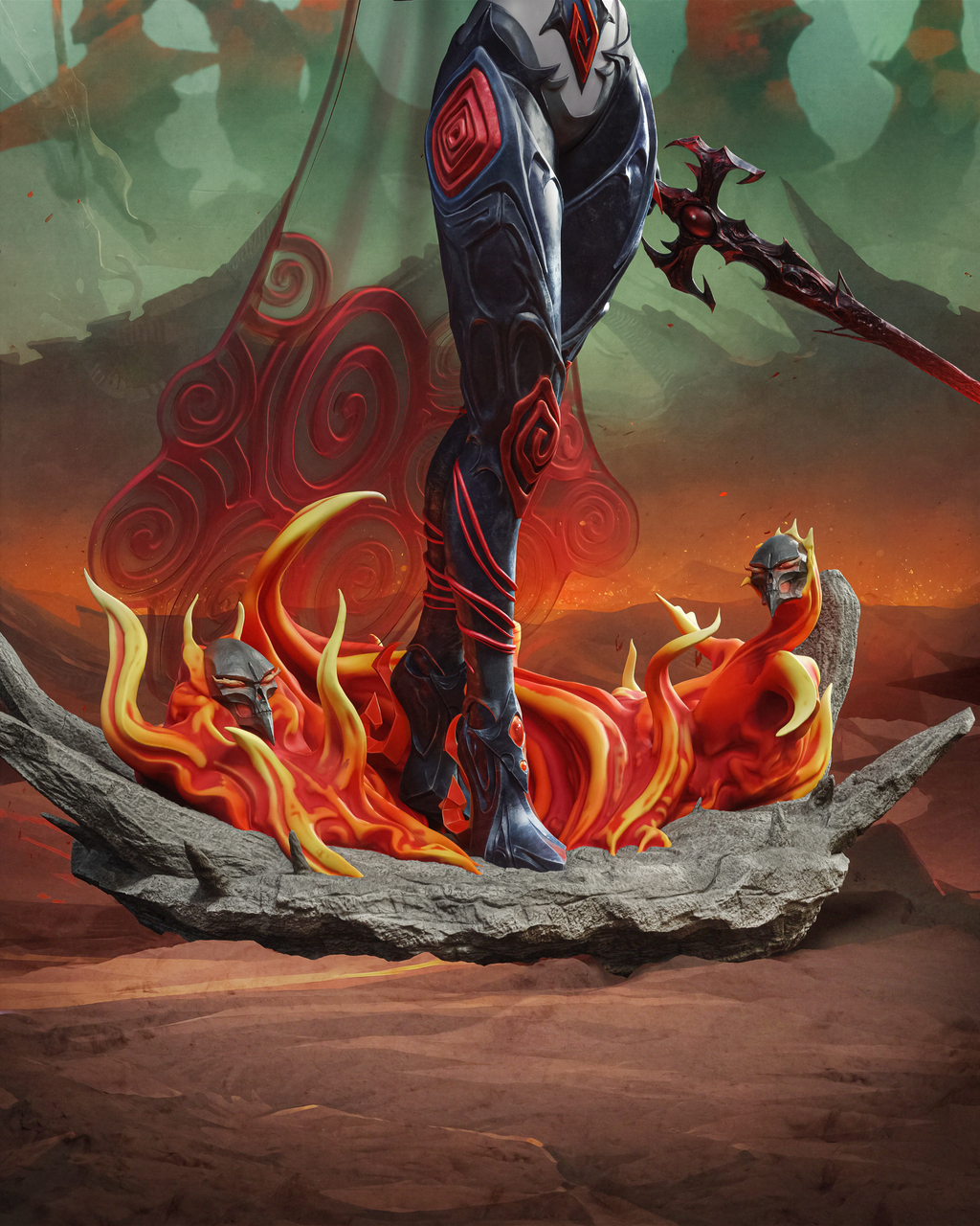 Infernal Voidthorn Sorceress | 1/6 Unpainted Resin Kit Model