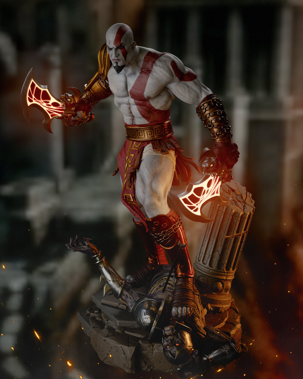 Crimson Fury Berserker | 1/6 Unpainted Resin Kit Model