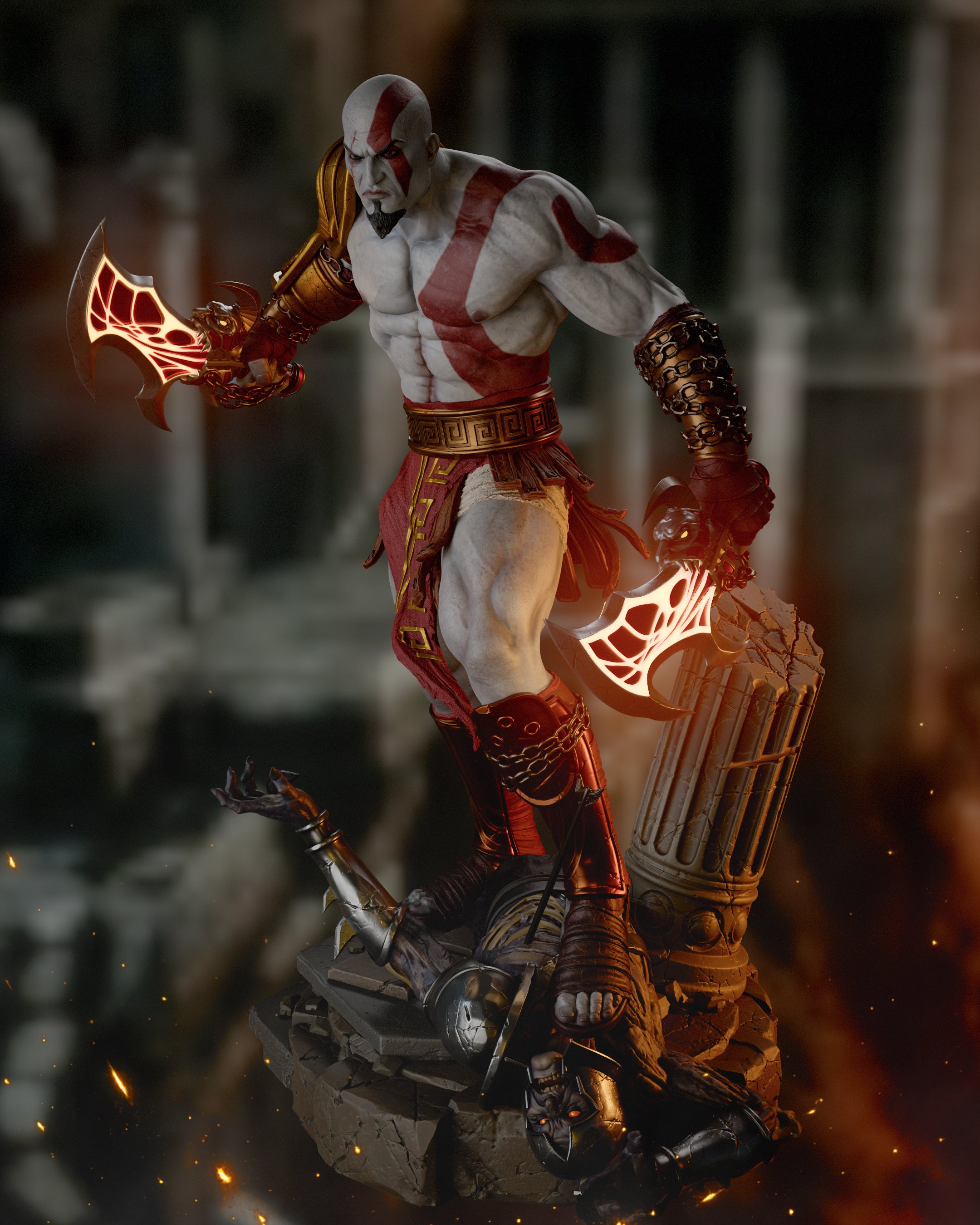 Crimson Fury Berserker | 1/6 Unpainted Resin Kit Model